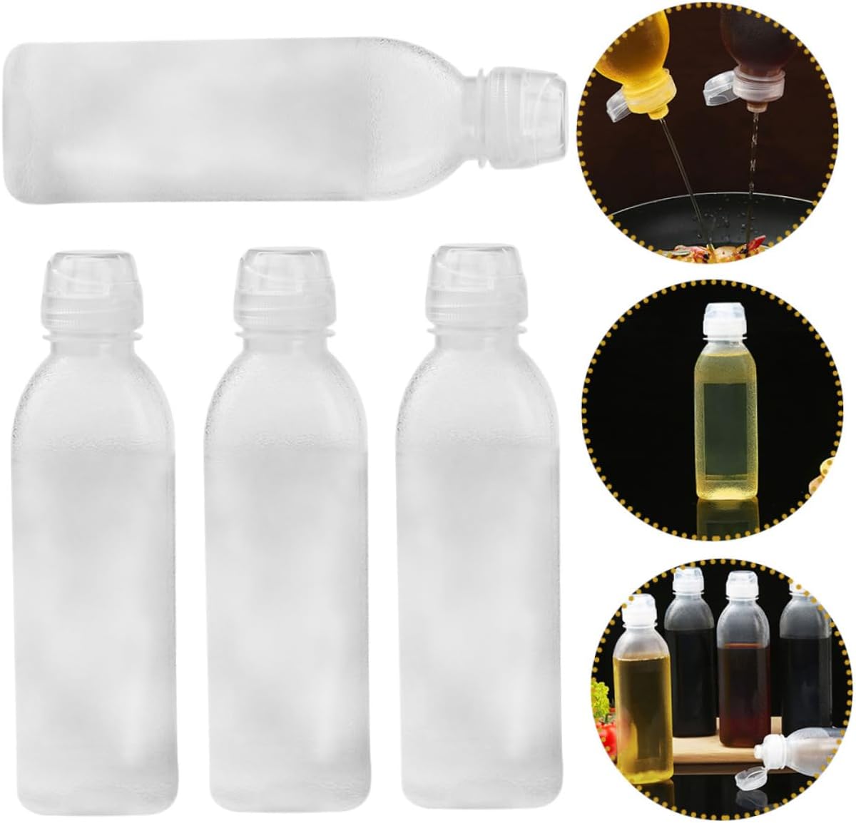 CIYODO Oil Dispenser Set - Compact Reusable Storage Bottles with leakproof Lid Design