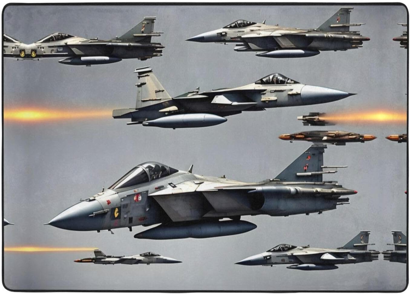 Aircraft Fighter jets Non-Slip Floor Mat