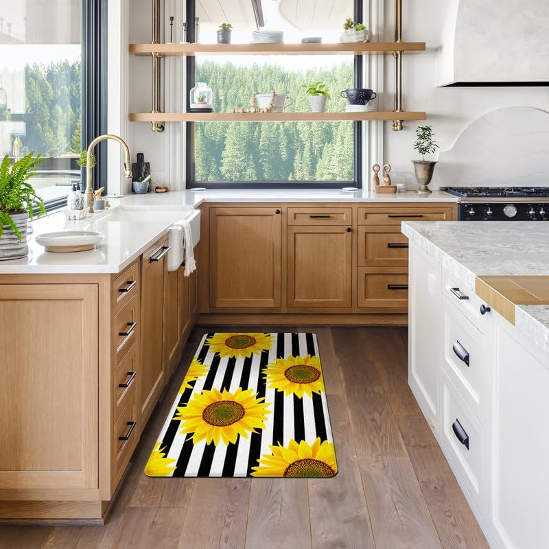 Sunflower Kitchen Mats Durable Anti-Fatigue Kitchen Mat for Home Use