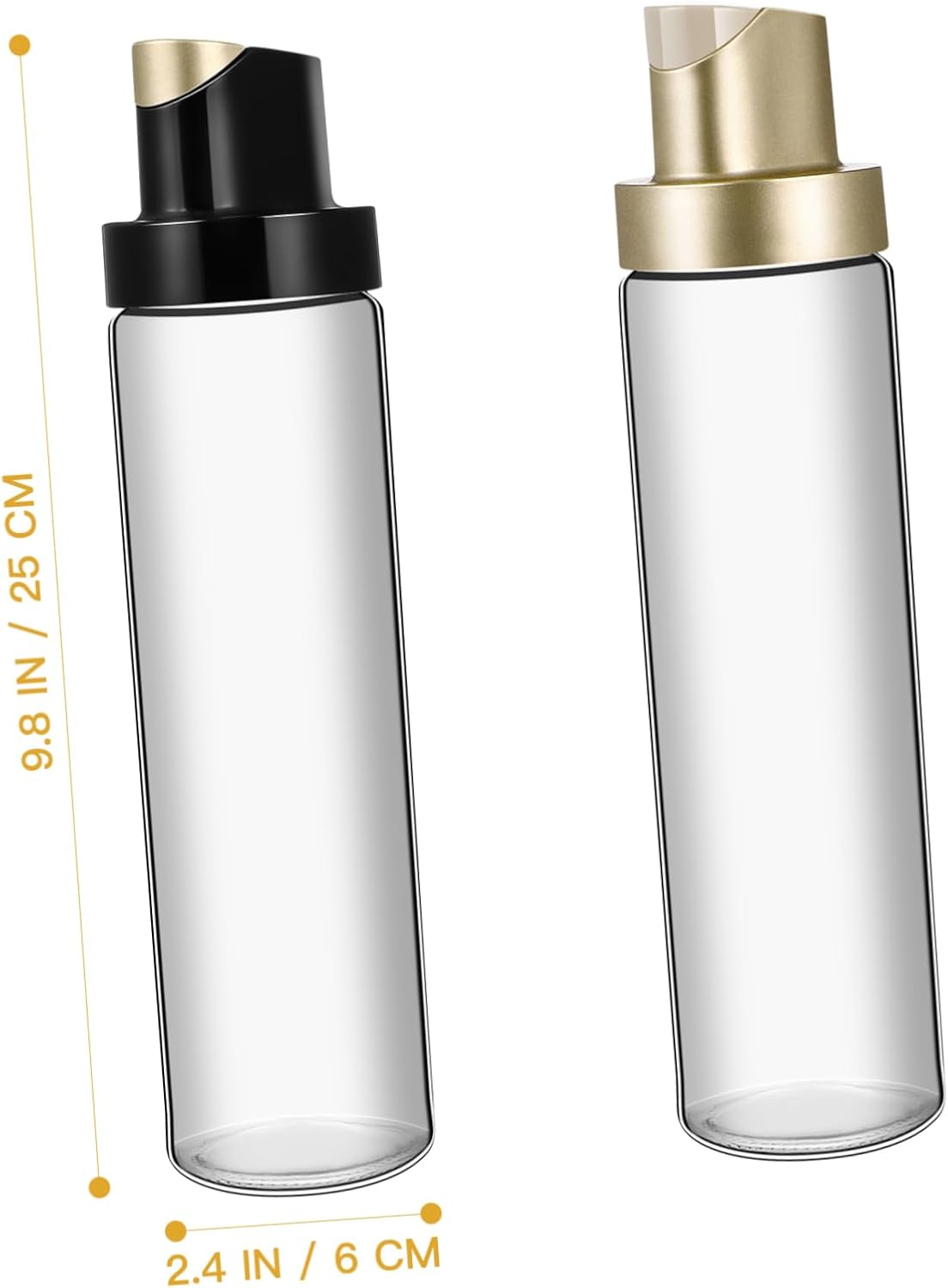 2-Piece Leak-Proof Glass Olive Oil Bottles Set for Kitchen