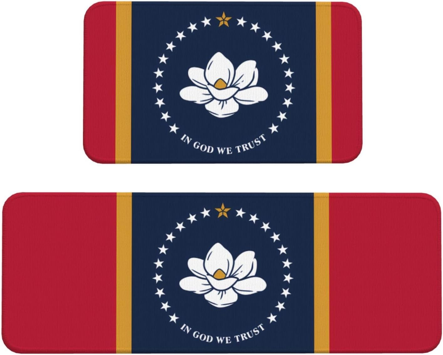 Mississippi State Flag Print Kitchen Mats