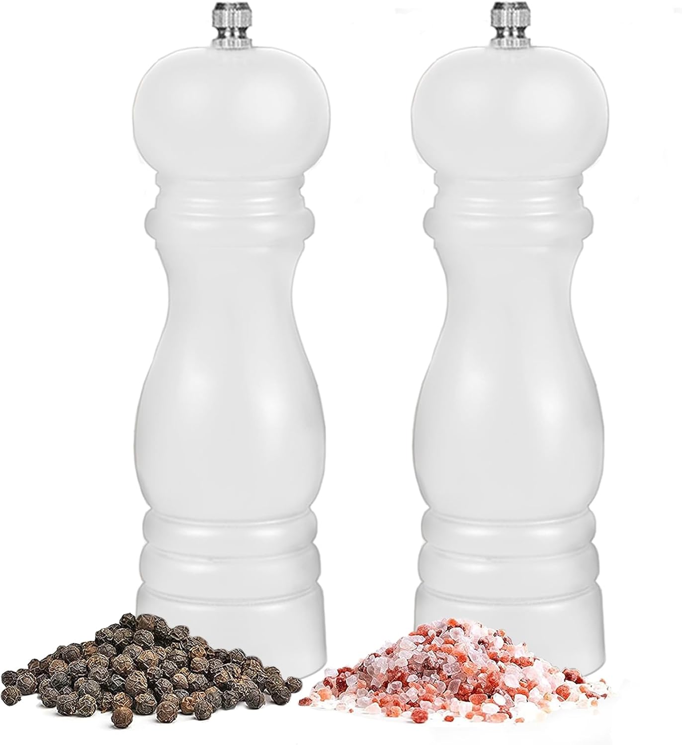Premium Salt Pepper Grinder Set with Wooden Case