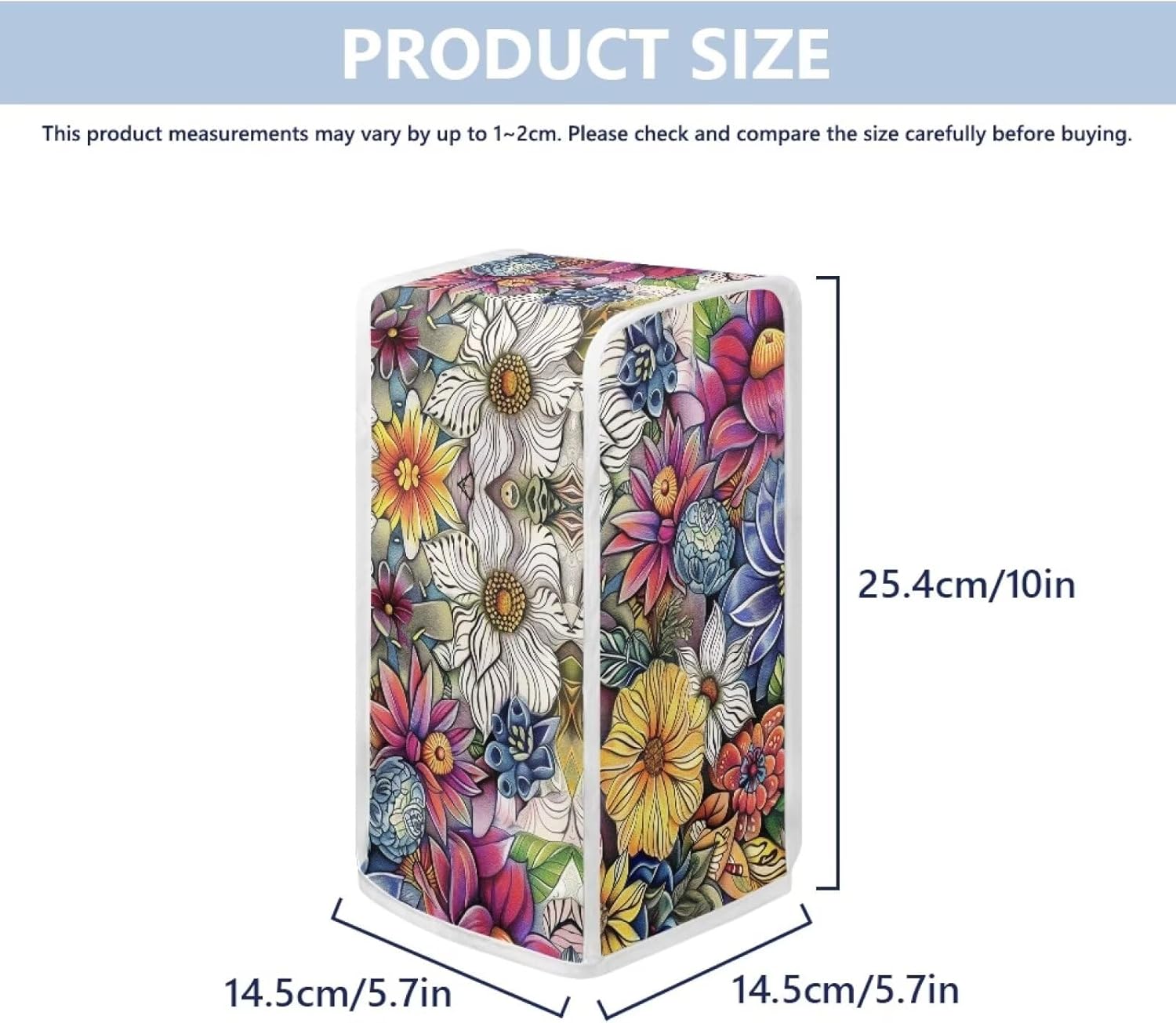 ZUXONGSY Bohemian Flower Can Opener Cover Durable Stylish Electric Can Opener Dust Cover