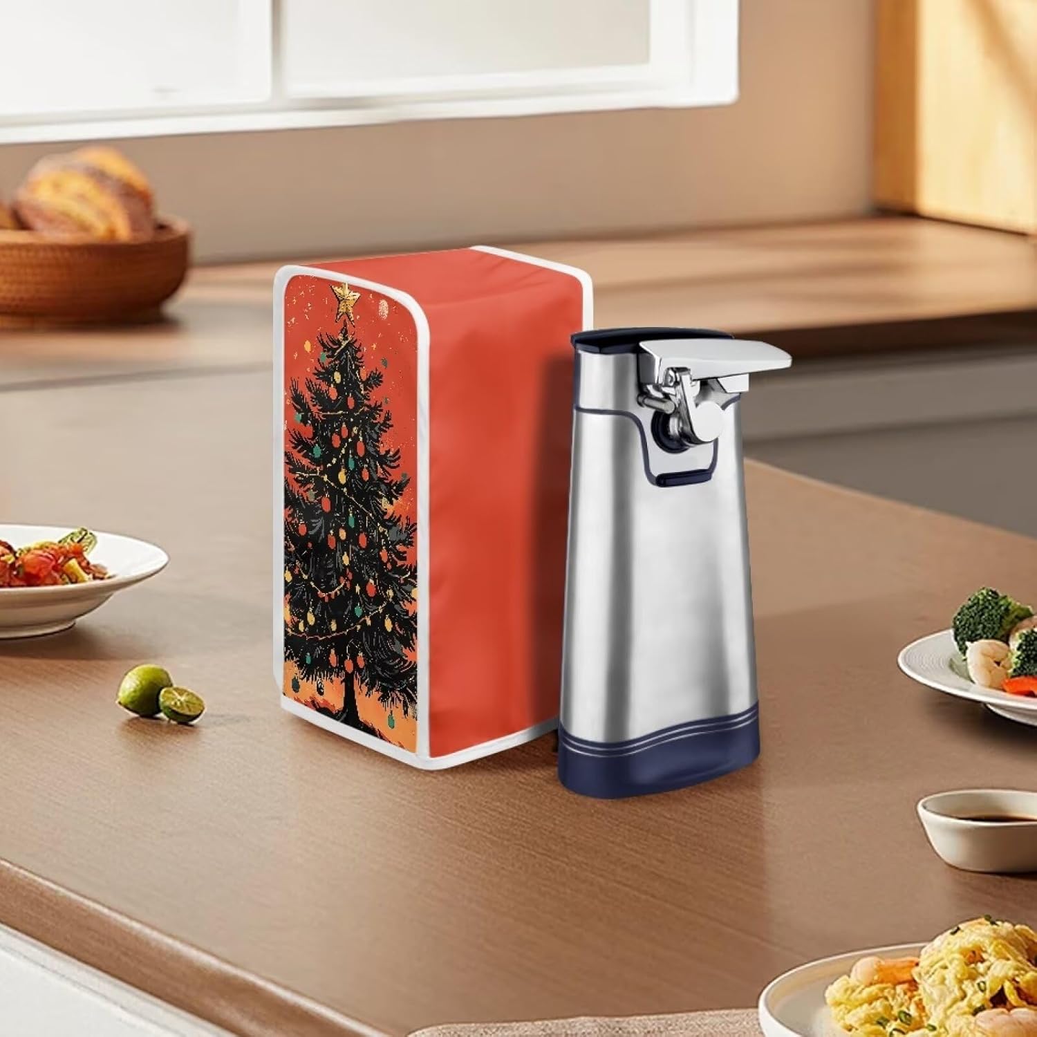 Light Stripe and Christmas Tree Can Opener Protector Cover