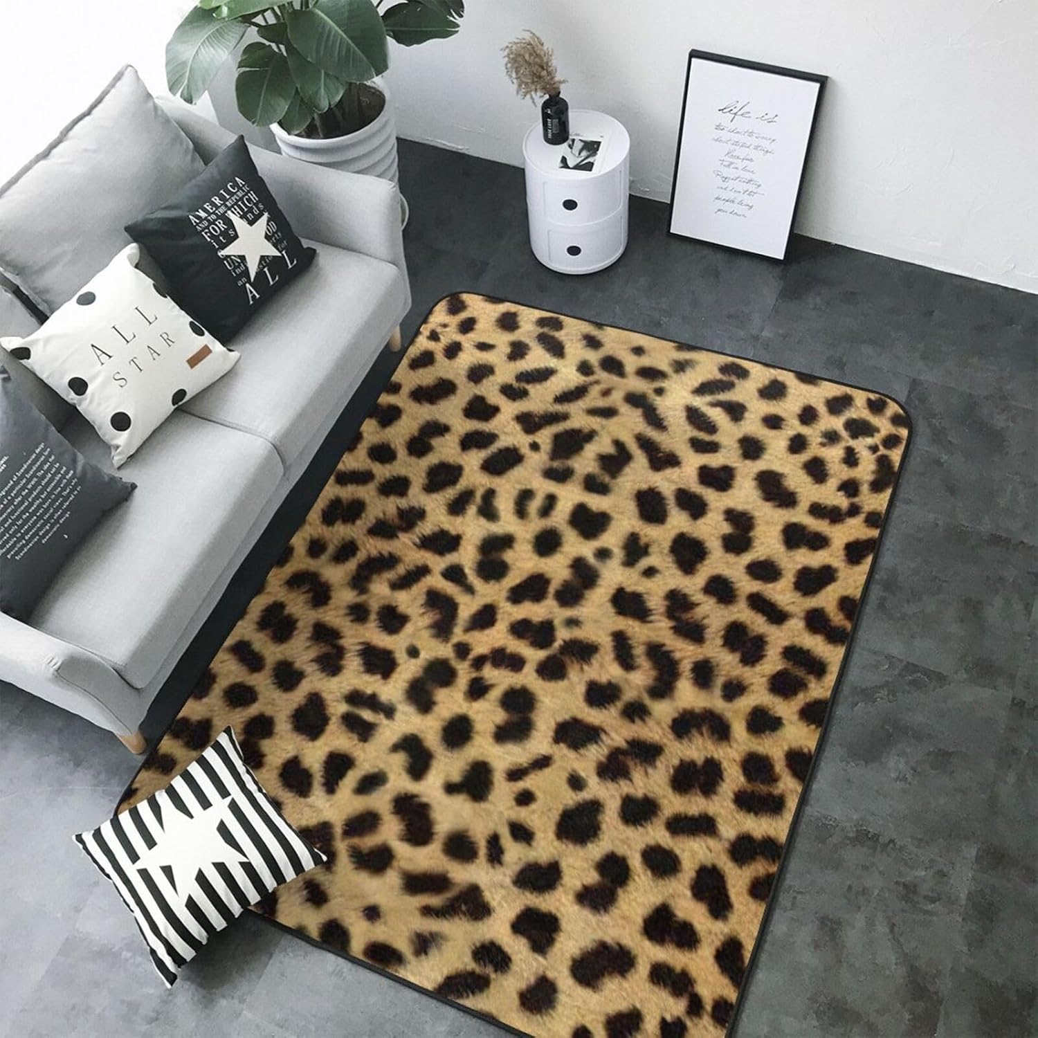 Leopard Animal Print Non-Slip Floor Mat