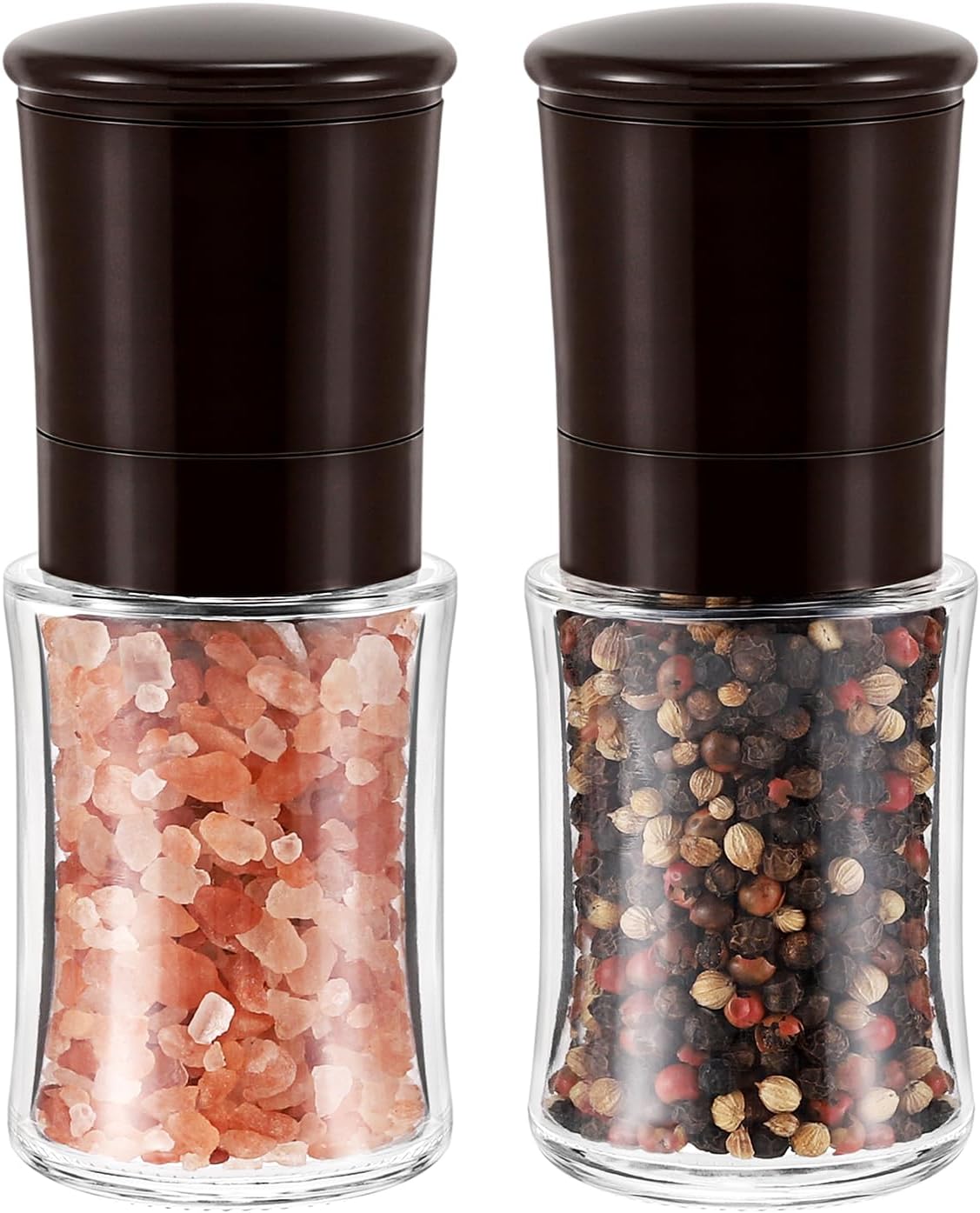 Vzaahu Salt and Pepper Grinder Set - Brown