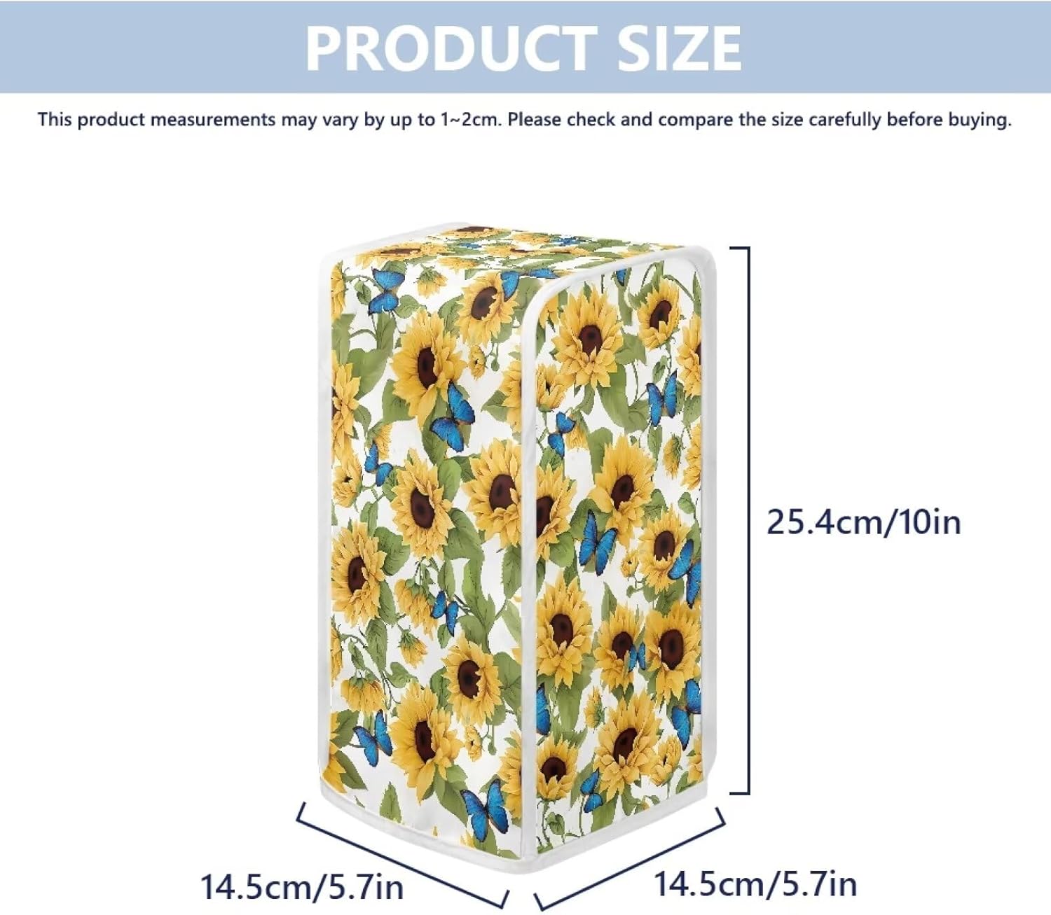 Blue Butterfly Sunflowers Electric Can Opener Cover