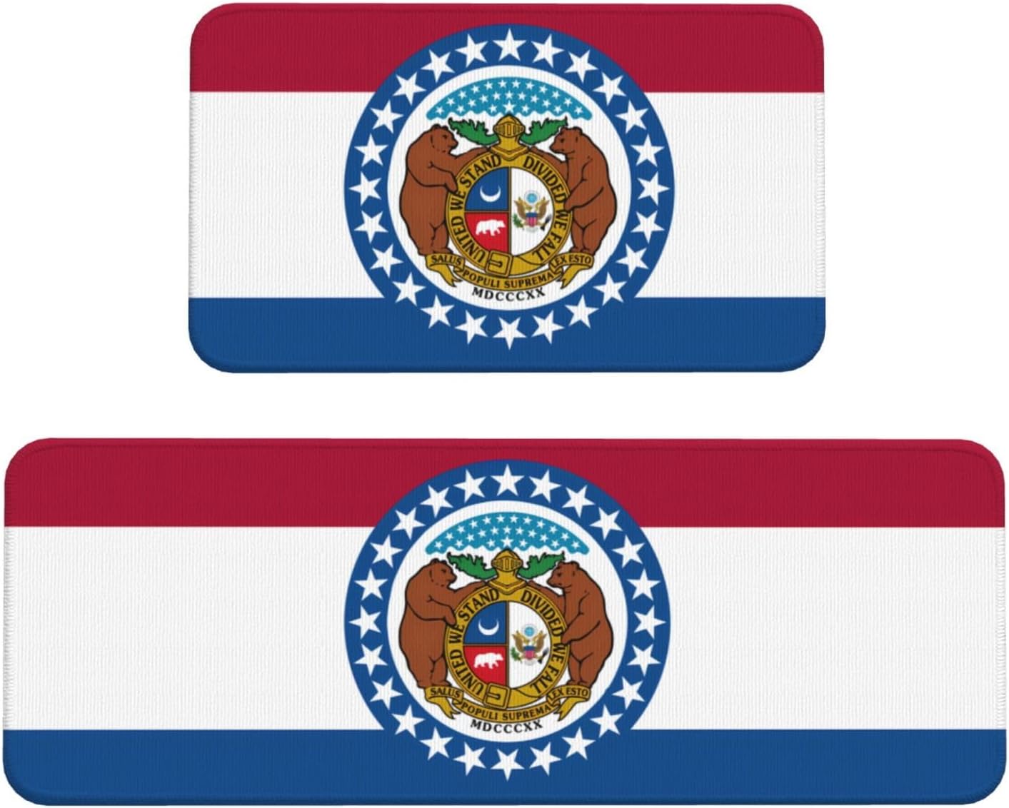 Missouri State Flag Kitchen Rugs 2-Pack