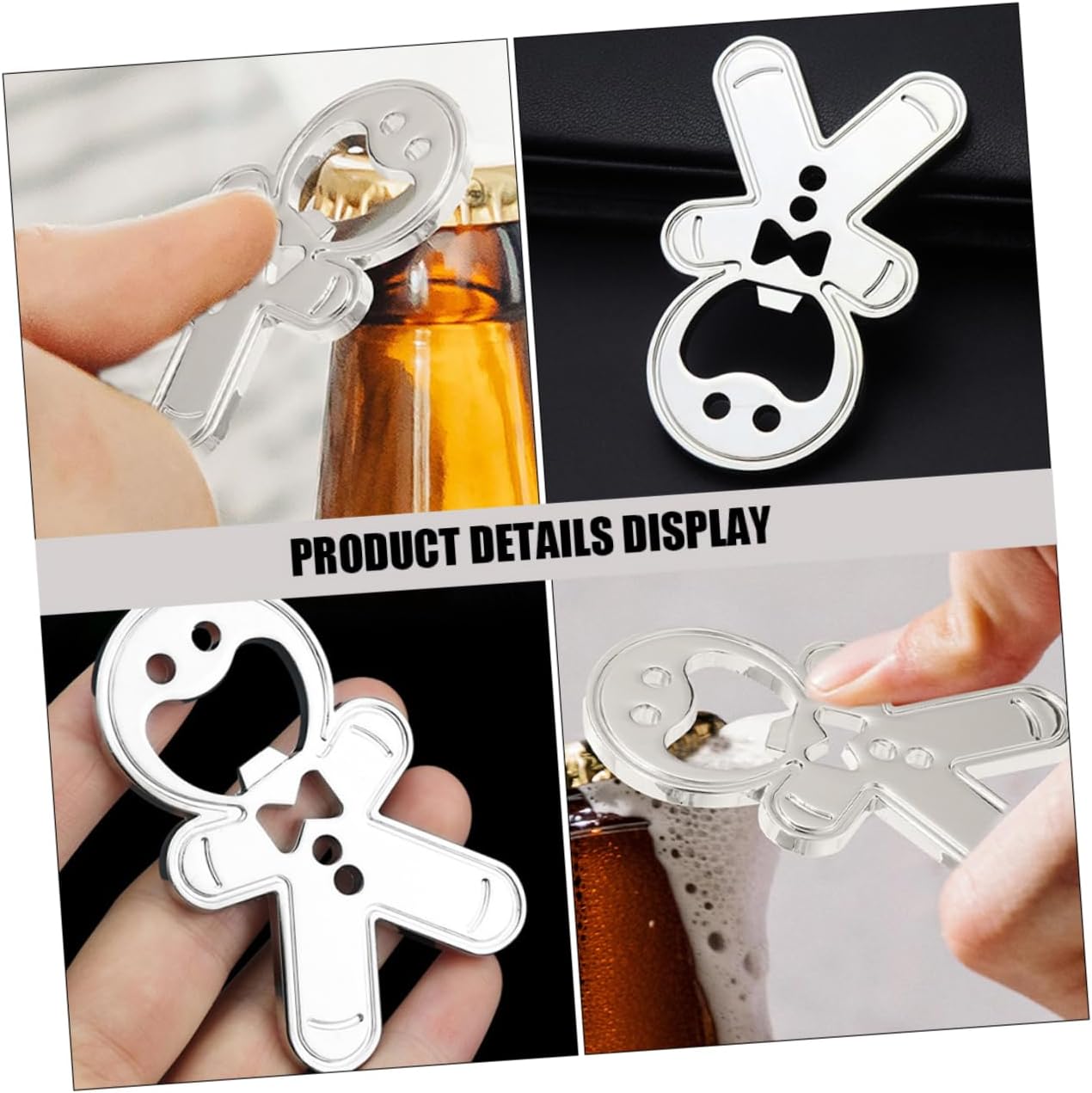 Zerodeko 4pcs Zinc Alloy Bottle Opener Set