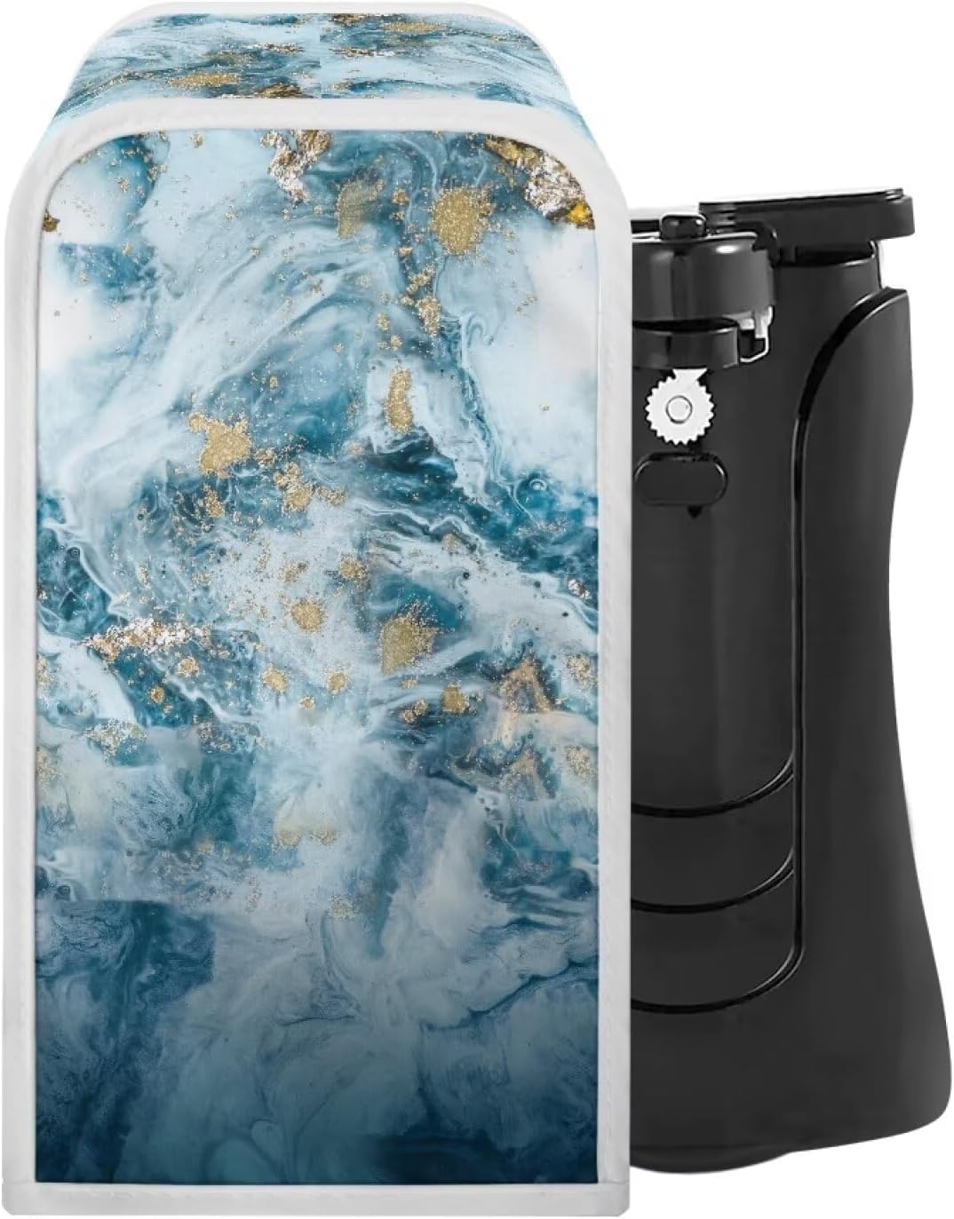 TODIYADDU Marble Print Can Opener Cover Novelty Dust Protection for Kitchen Use