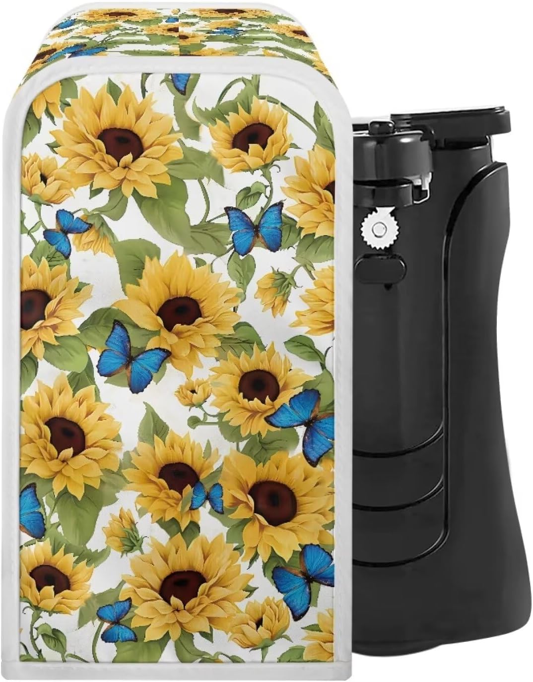 Blue Butterfly Sunflowers Electric Can Opener Cover
