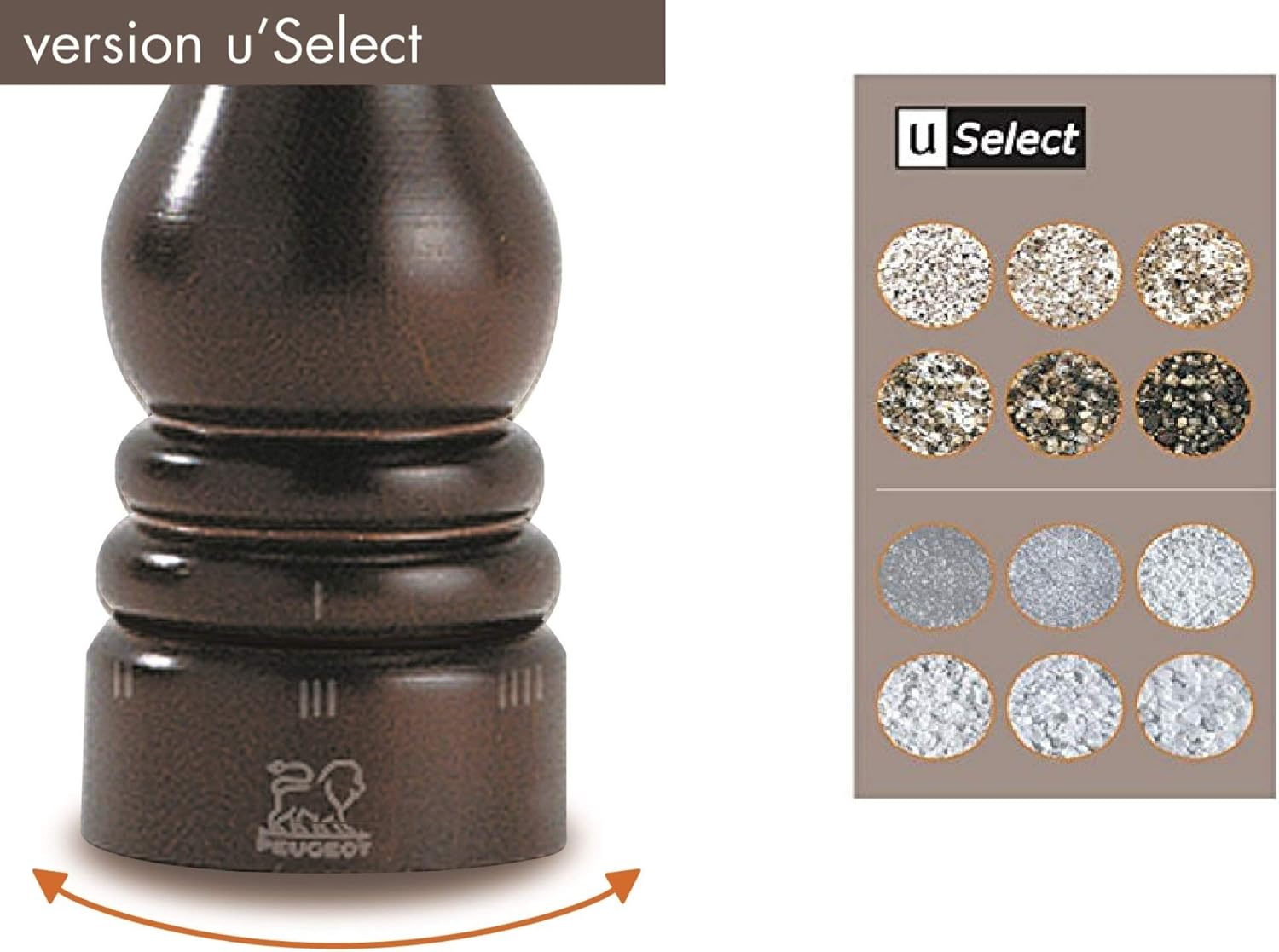 Peugeot Paris USelect Salt and Pepper Mill Set Natural Chocolate