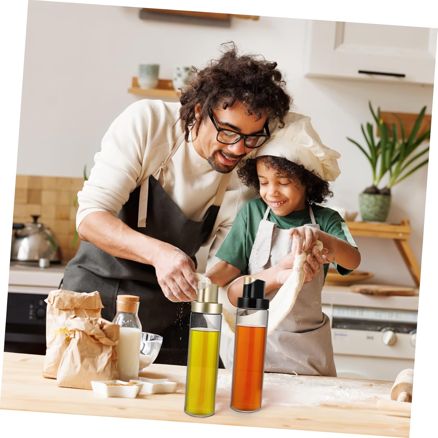 Olive Oil Condiment Dispenser Set Multi-Use Kitchen Tool