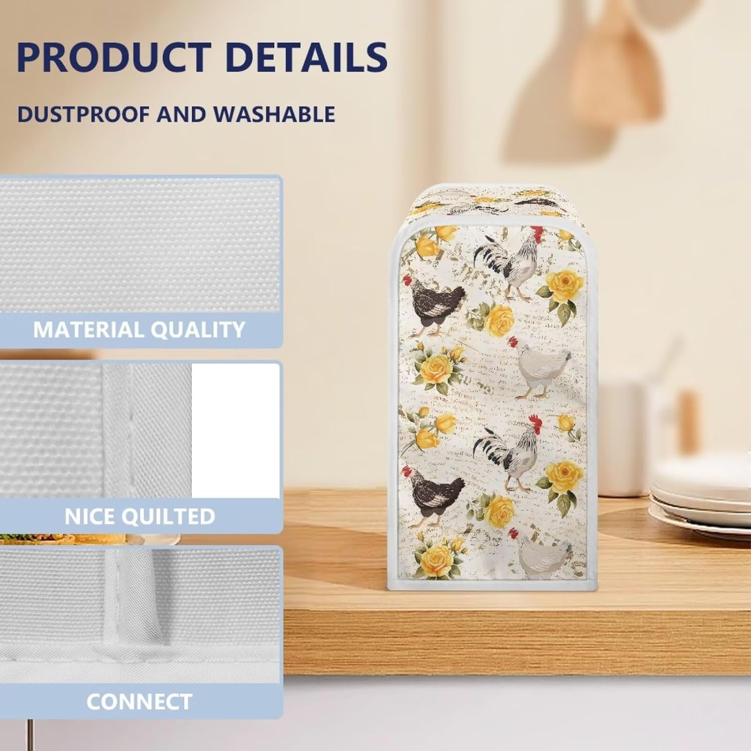 Cartoon Chicken Can Opener Dust Cover - Easy to Clean Waterproof Kitchen Accessory