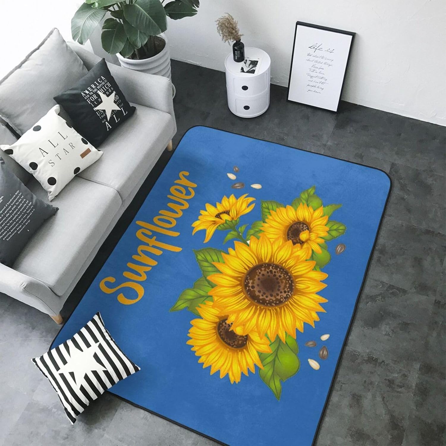Sunflower Non-Slip Floor Mat - Home Kitchen