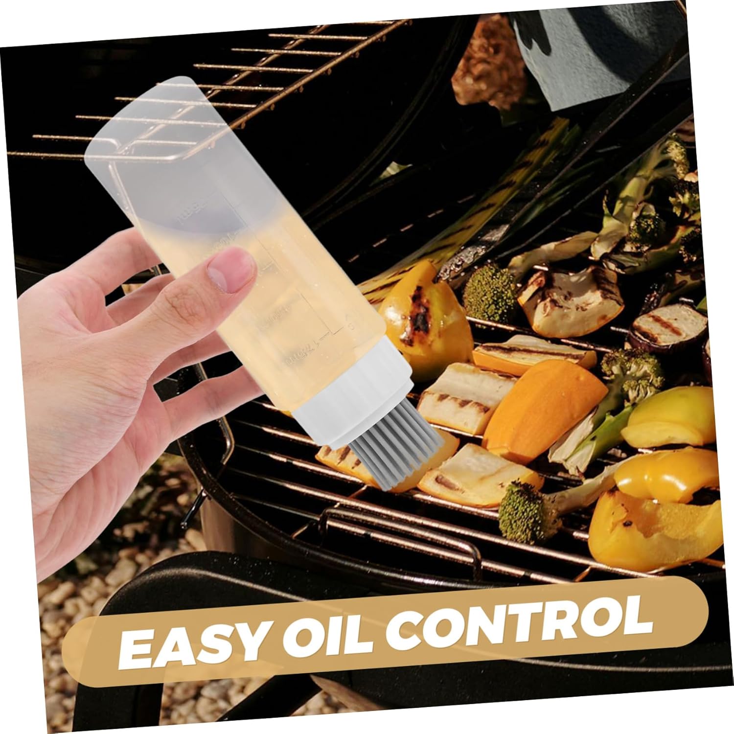 Cabilock - Oil Vinegar Dispenser with Brush 2-Pack