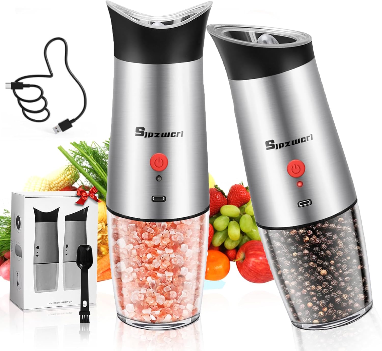 Manual Electric Salt Pepper Grinder Set