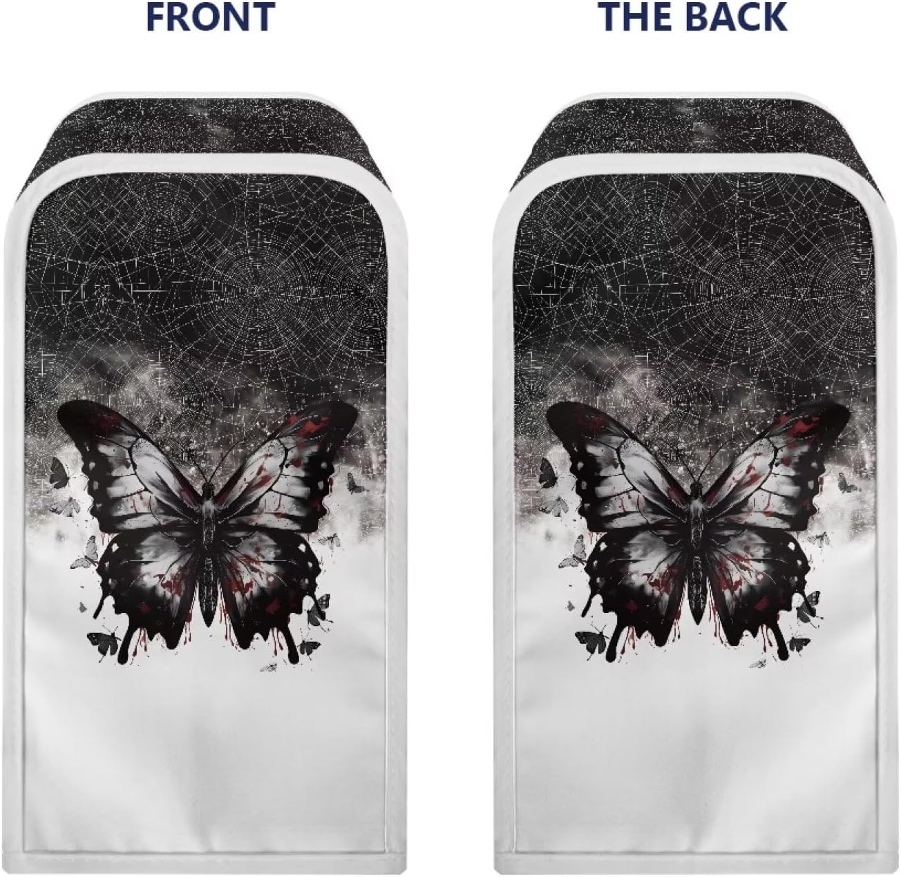 Suhoaziia Black Butterfly Can Opener Organizer Cover Case