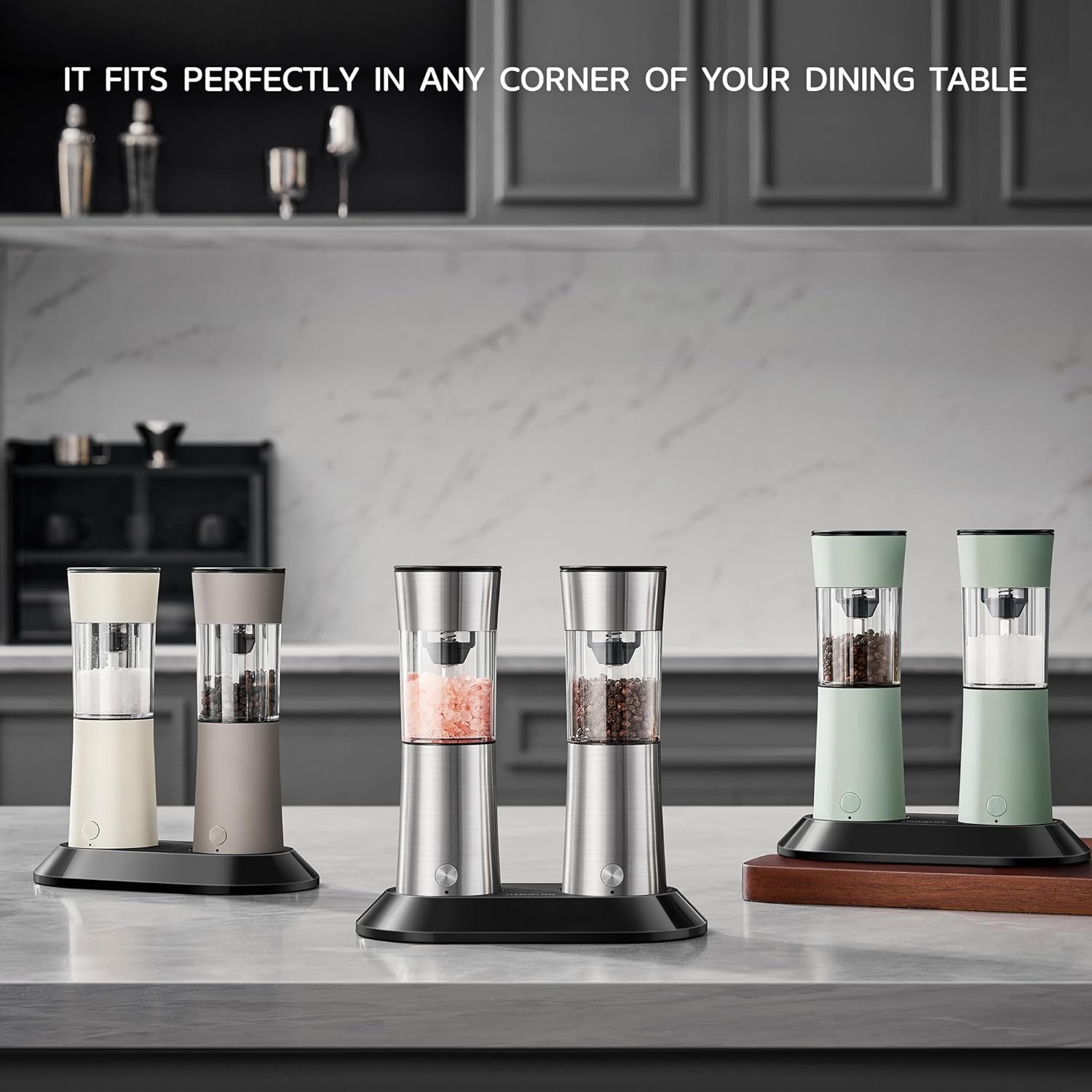 Ergonomic Salt and Pepper Grinder Set