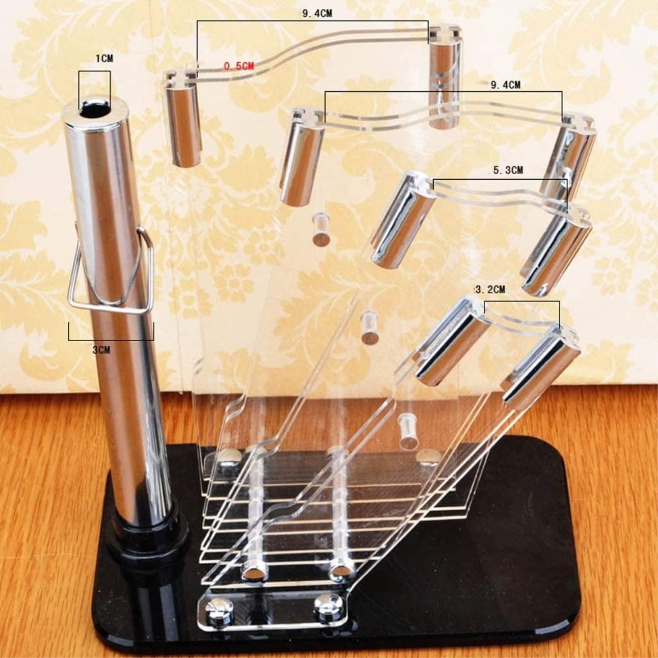 KA755 Creative Transparent Acrylic Knife Holder Kitchen Tool for Counters