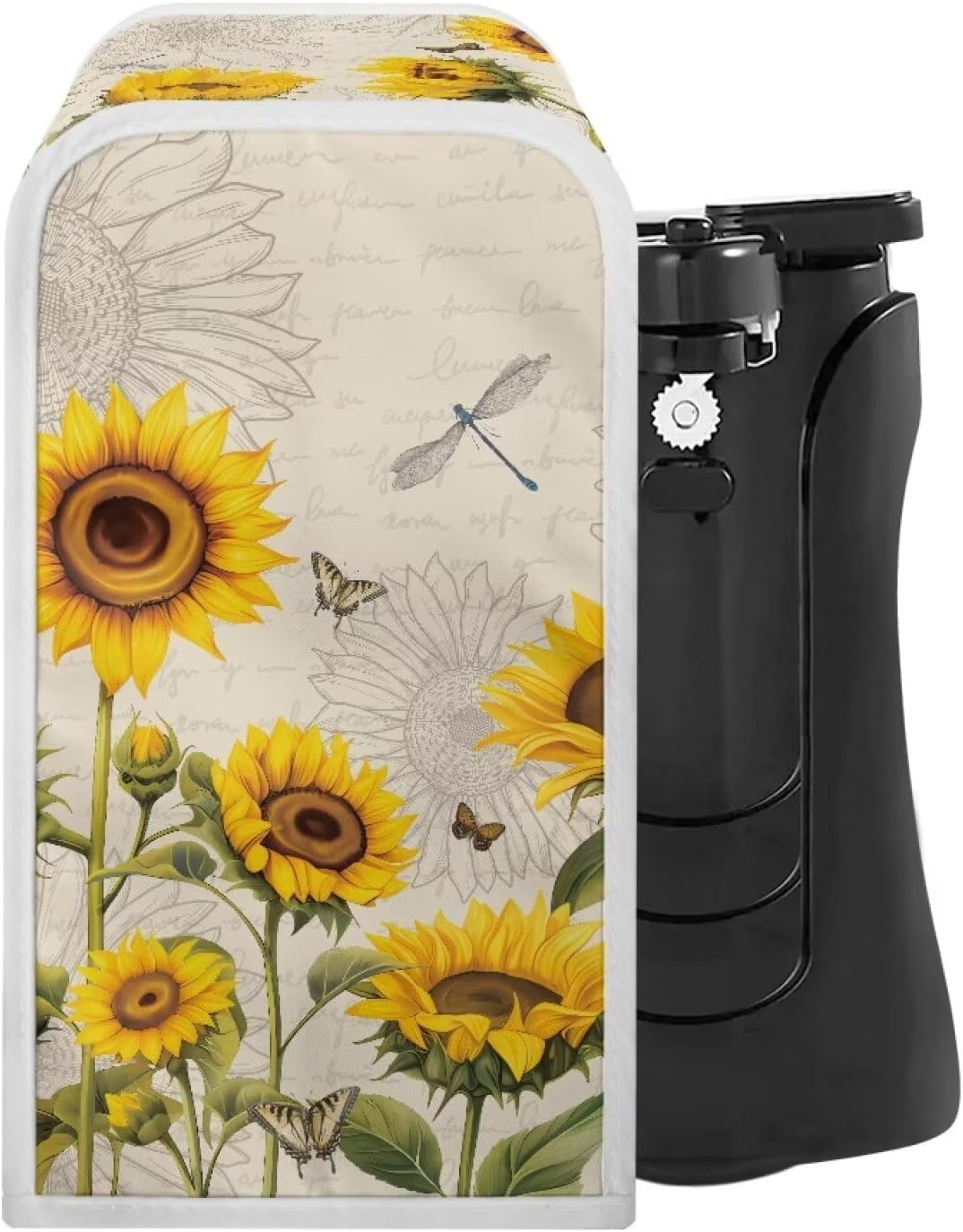 Dragonfly Sunflower Can Opener Protect Cover Kitchen Decor