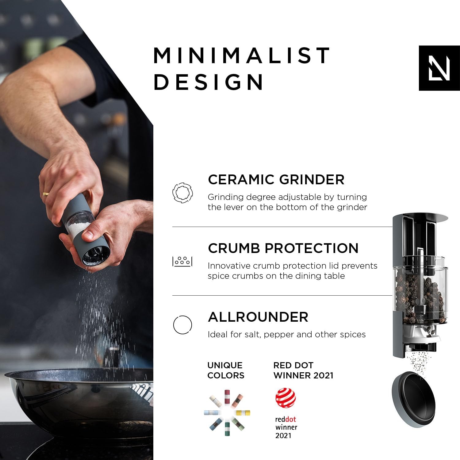 Enhance Flavor with LARS NYSM Salt and Pepper Grinder Set
