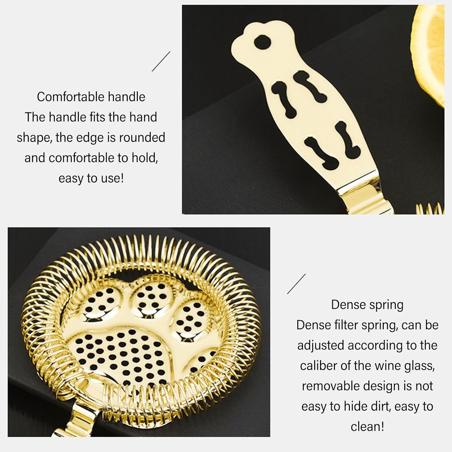 Stainless Steel Bar Strainer Professional Cocktail Tool