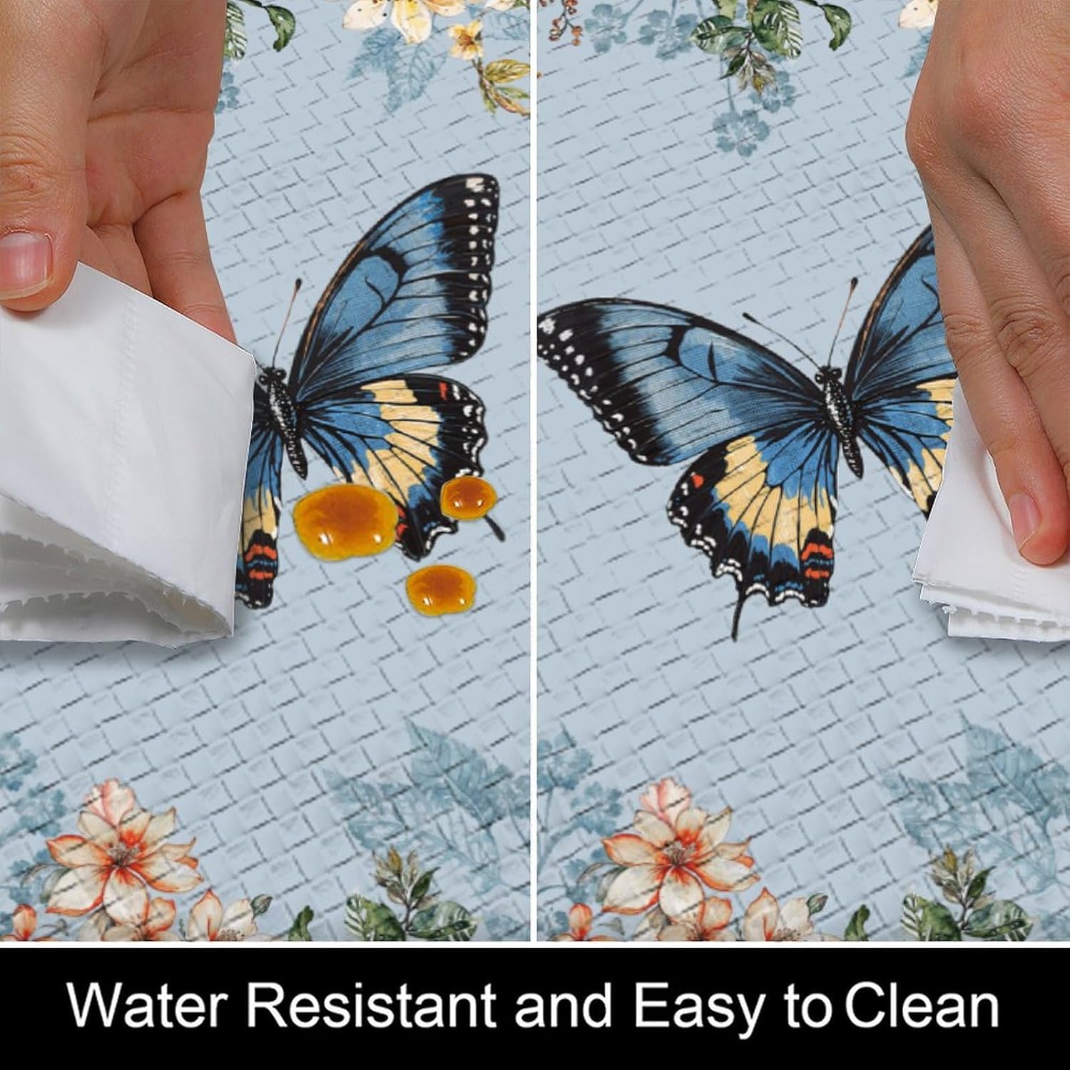 Floral Kitchen Mats Set - Non-Slip Waterproof for Home Kitchen