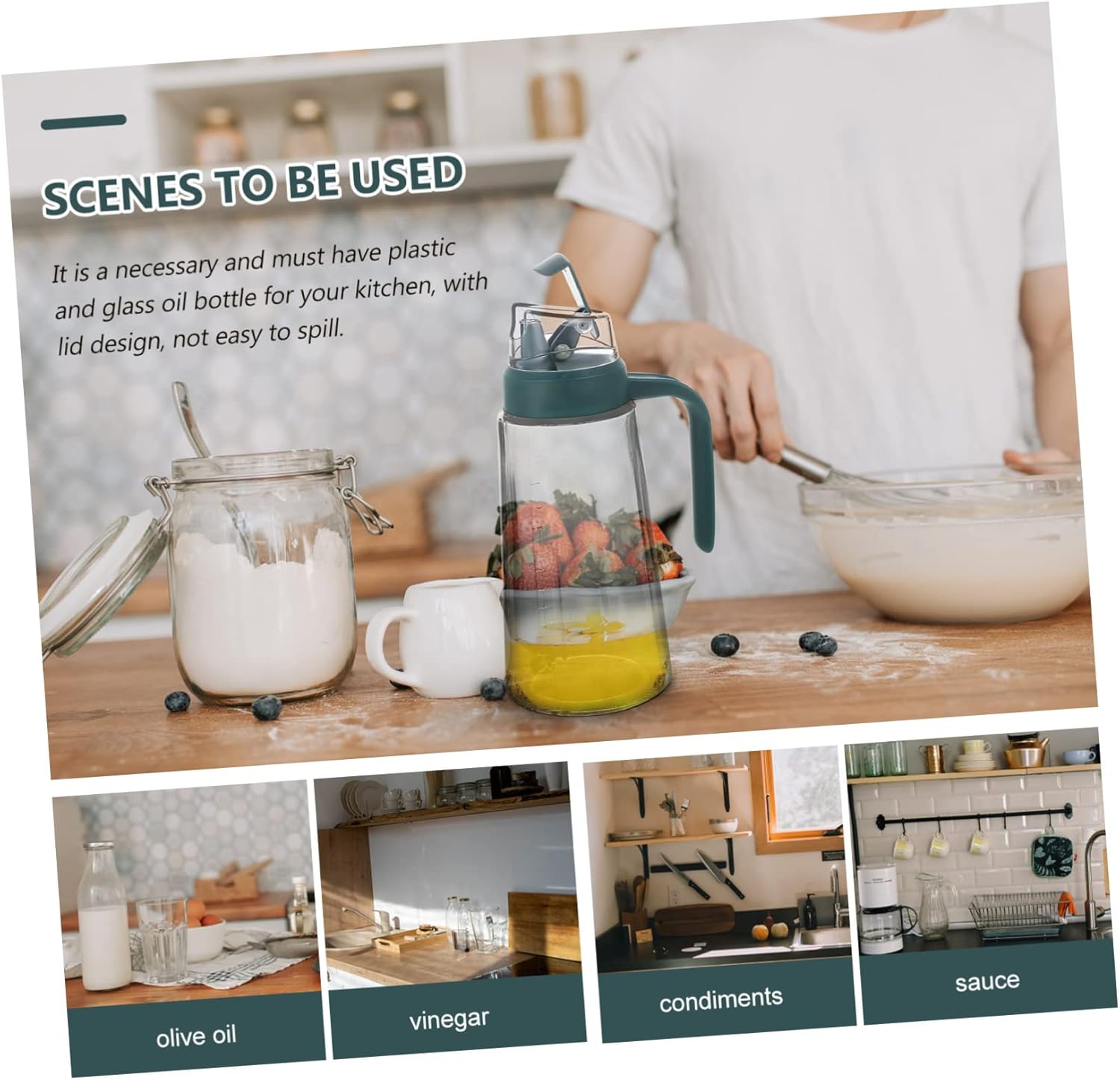 CIYODO Practical Condiment Bottle Mealtime Convenience ElegantlyStyled Design