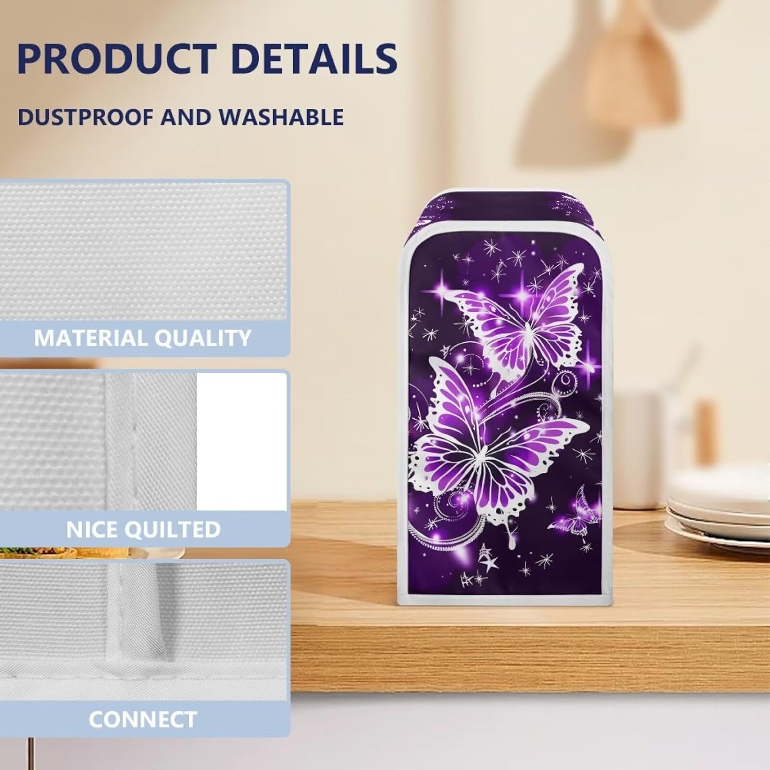 ZOUTAIRONG Sparkling Butterfly Electric Can Opener Cover Ensure Clean Festive Kitchen