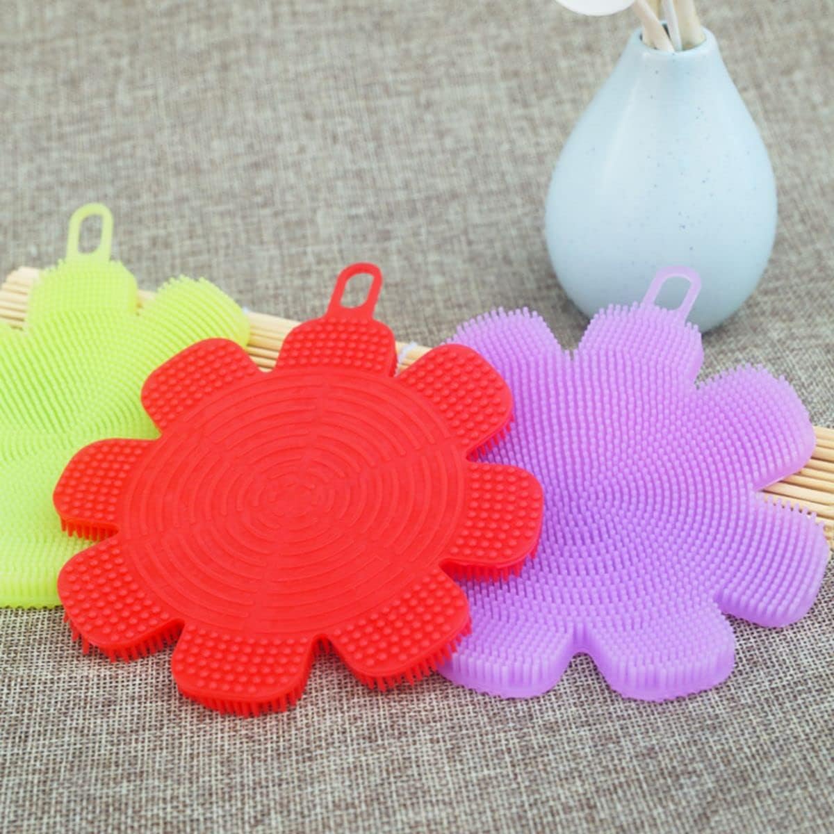 Star-Shaped Silicone Dish Brush Cleaning Tool