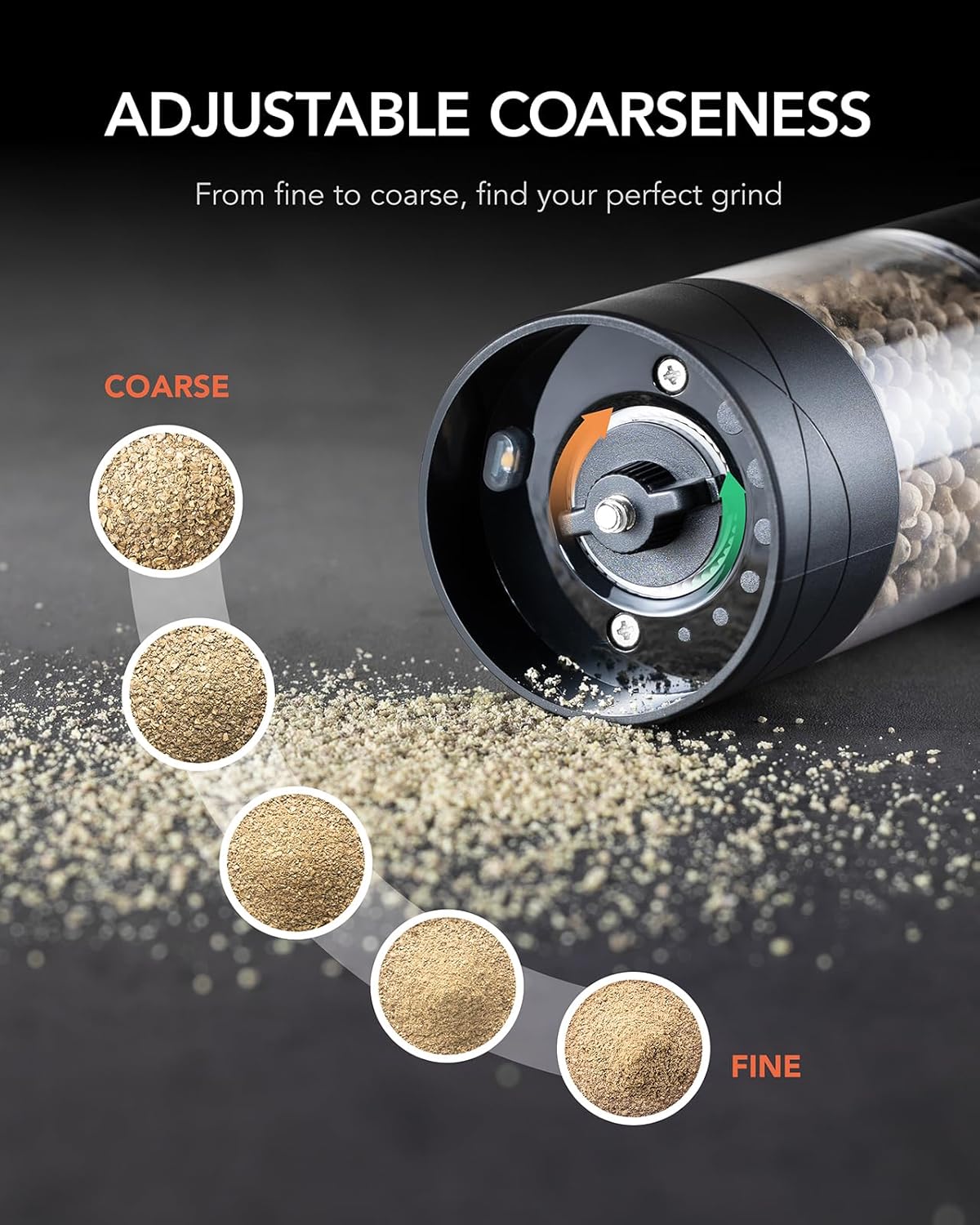FORLIM Electric Salt Pepper Grinder Set