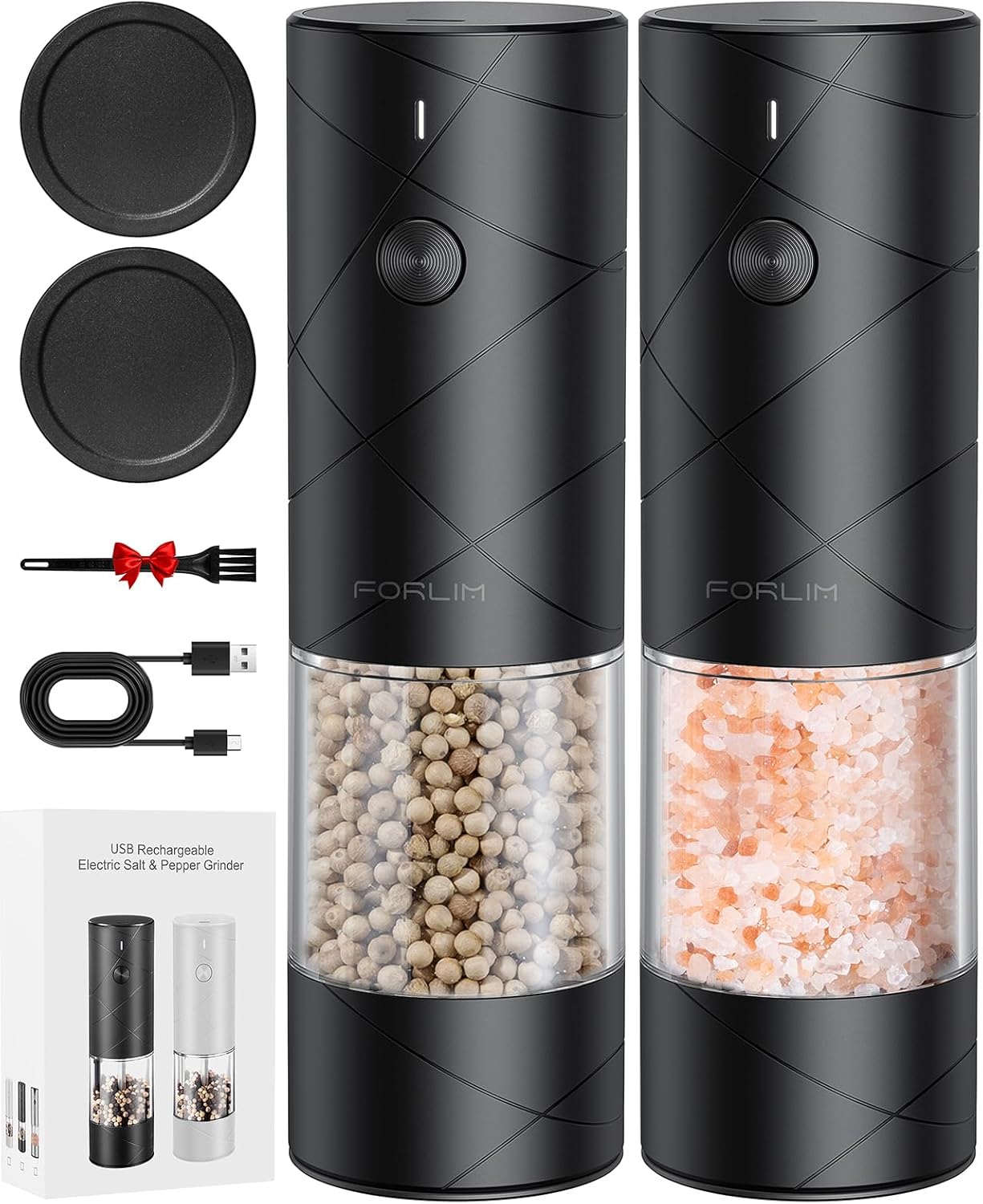FORLIM Electric Salt Pepper Grinder Set