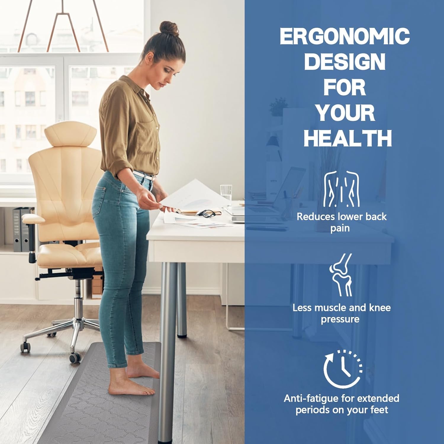 Anti-Fatigue Kitchen Mat Ergonomic 78 inch