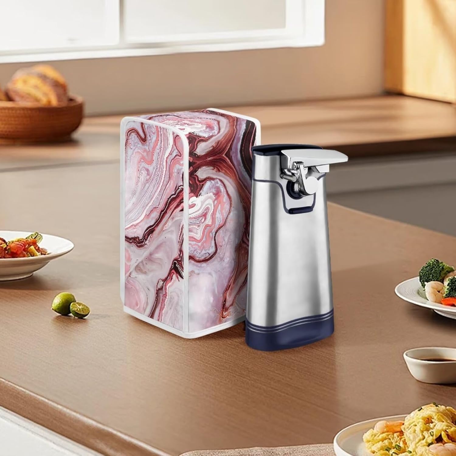 Wine Red Stain-Proof Electric Can Opener Cover