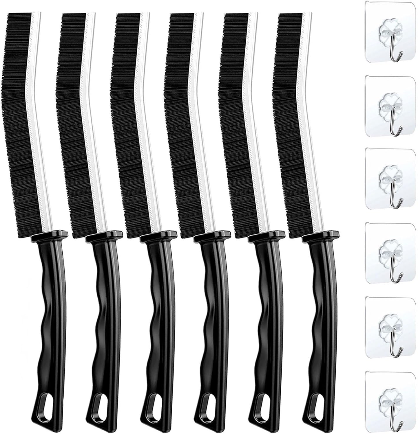 ADAGIO 6-Piece Bristle Creviceuffled Set Perfect for Deep Cleaning
