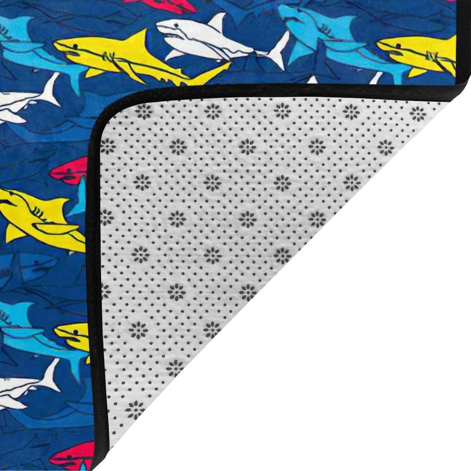 Breaux Shark Print Non-Slip Floor Mat 8058in