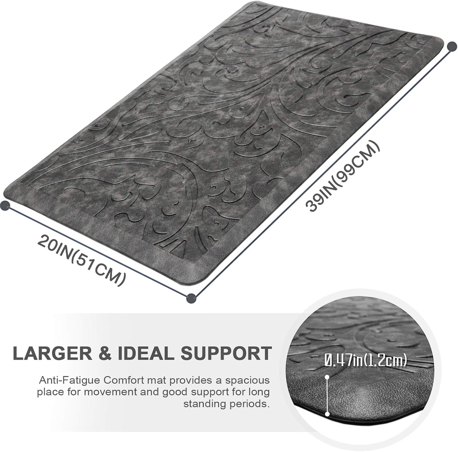 Premium KMAT Kitchen Mat - Anti-Fatigue Waterproof