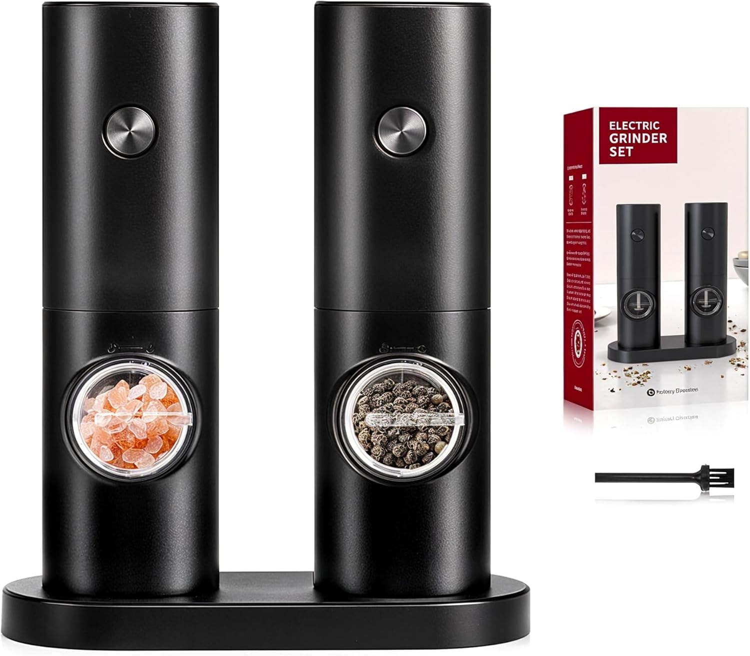 Durable Modern Black Table Lamp Set