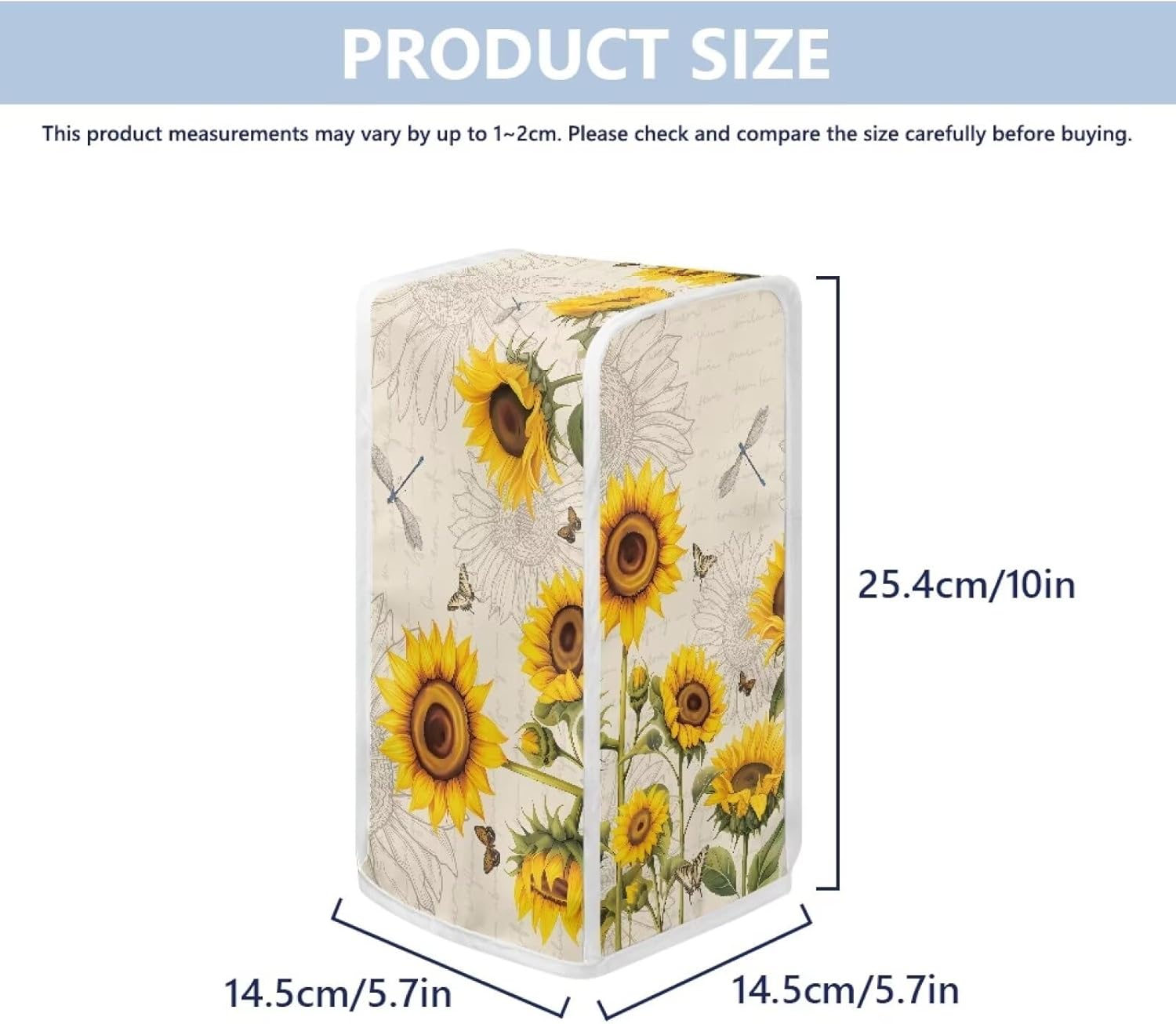 Dragonfly Sunflower Can Opener Protect Cover Kitchen Decor