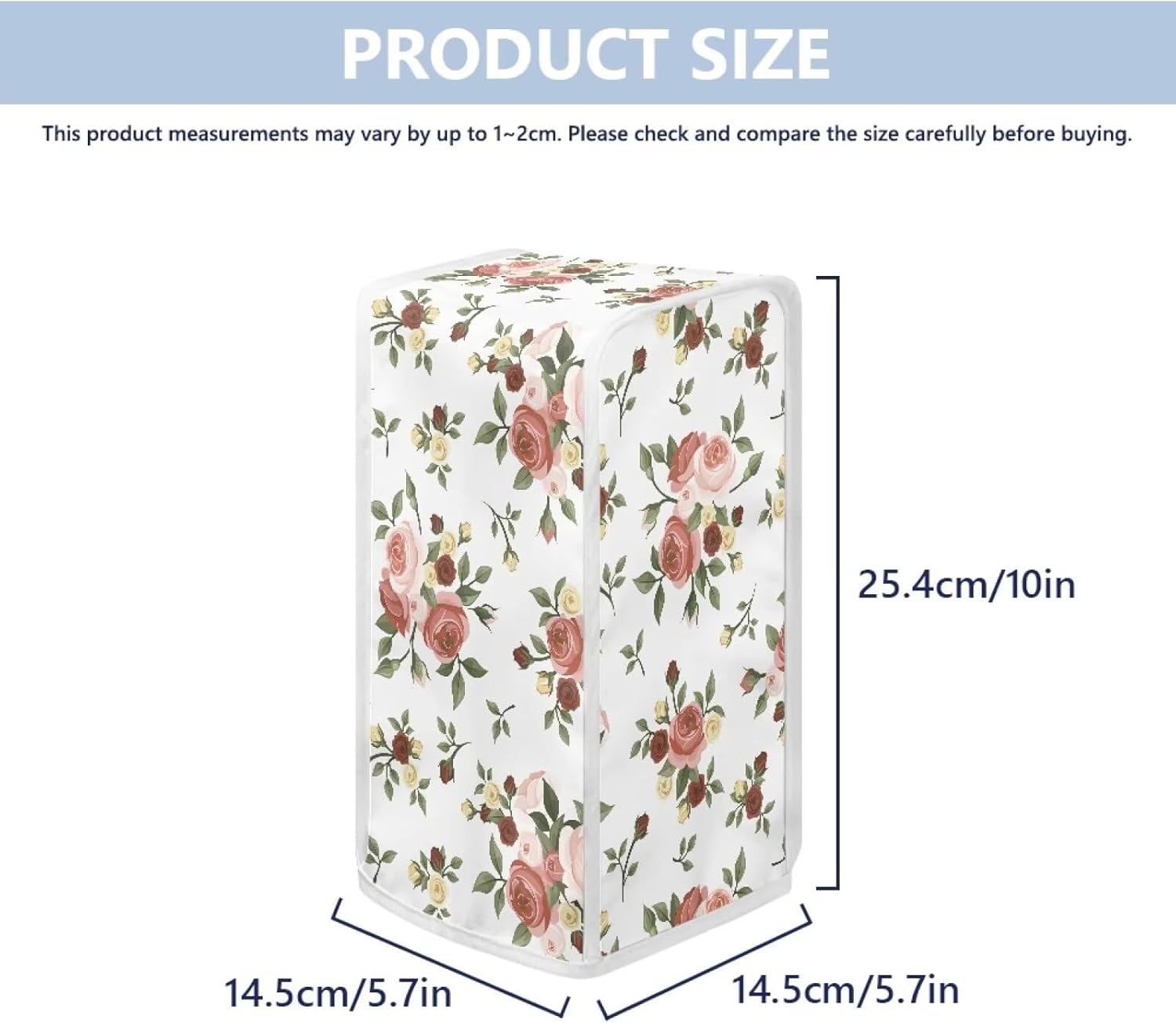 TODIYADDU Pretty Rose Camellia Can Opener Dust Cover Easy to Use Durable Fit