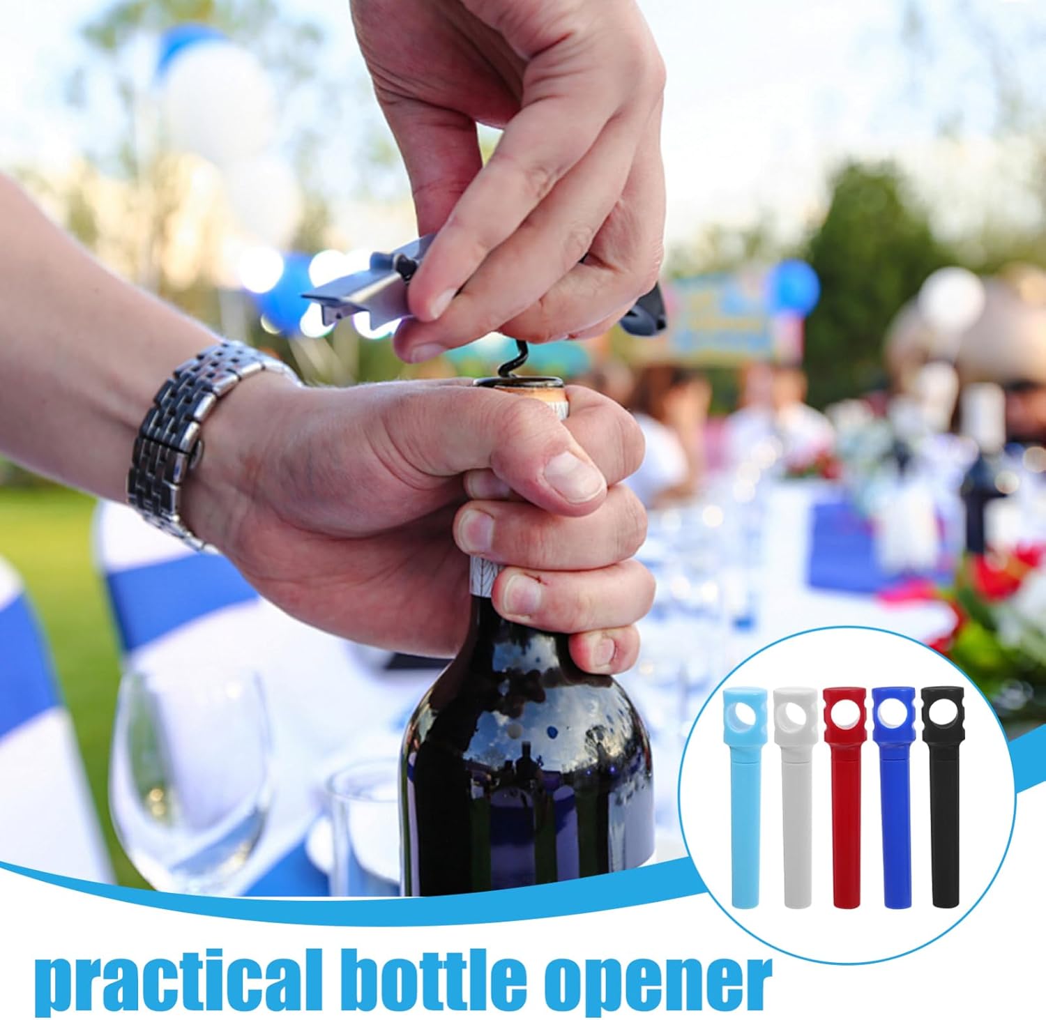 Luxshiny 5pcs Multi-Use Bottle Opener Set