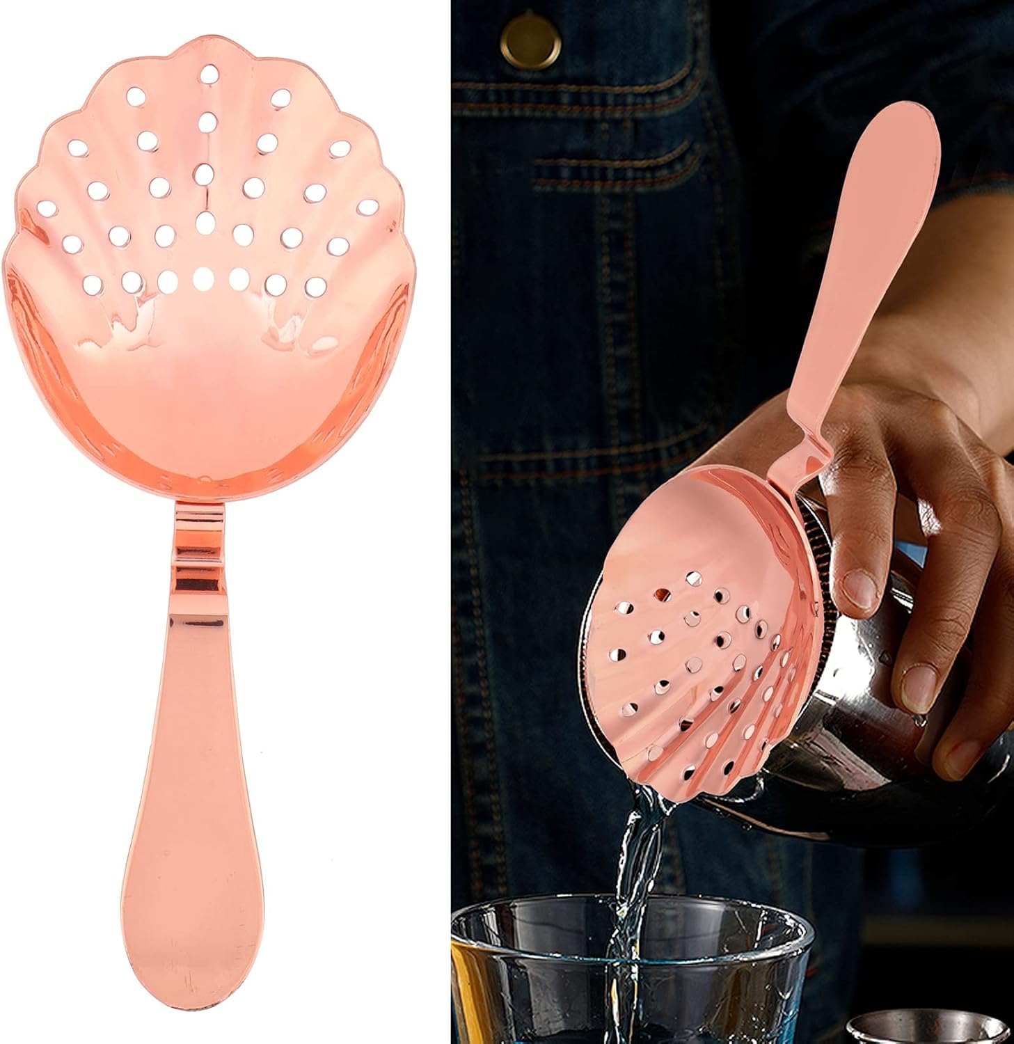 Elegantly Designed Stainless Steel Julep Strainer for Professional Bartending