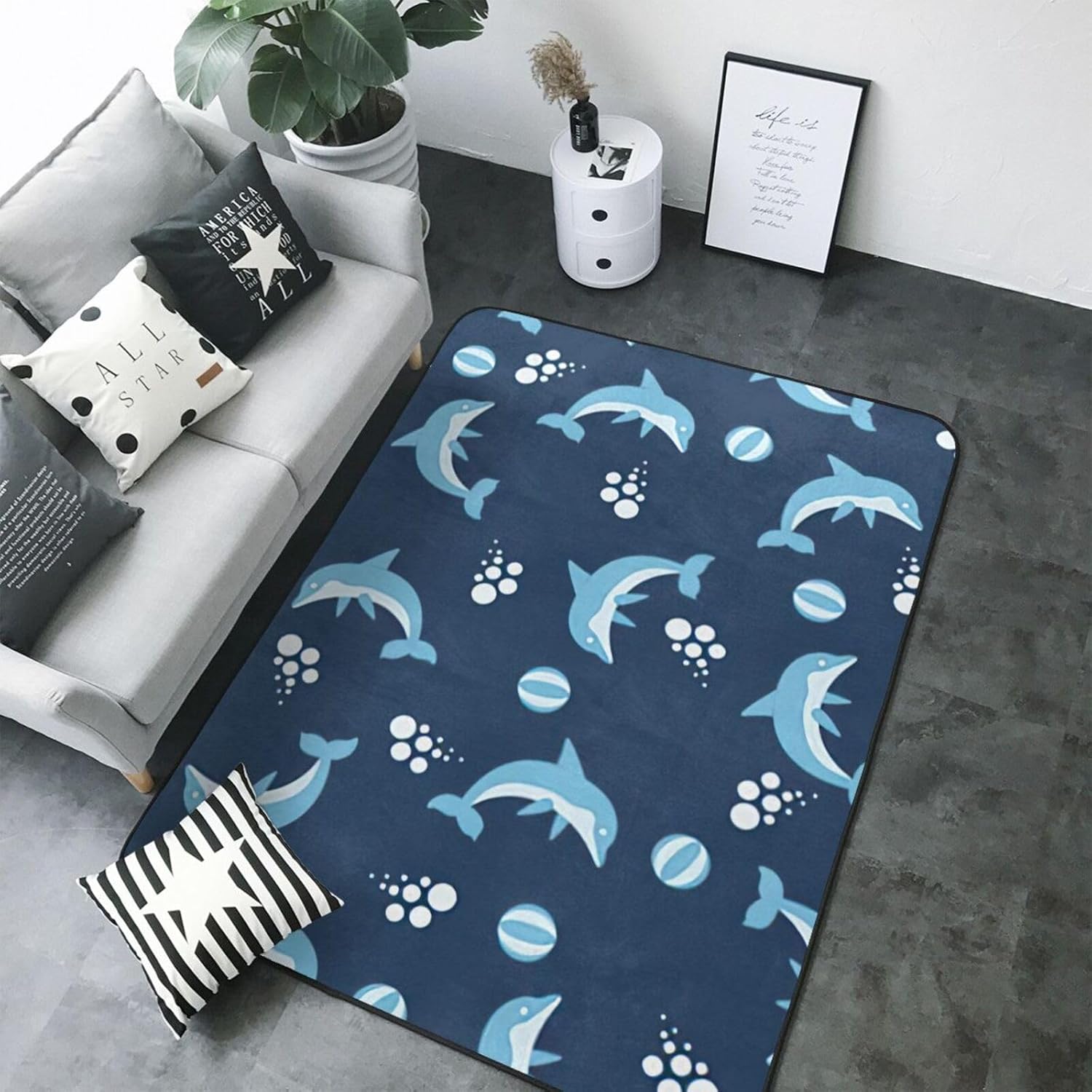 Dolphin Balls Non-Slip Floor Mat