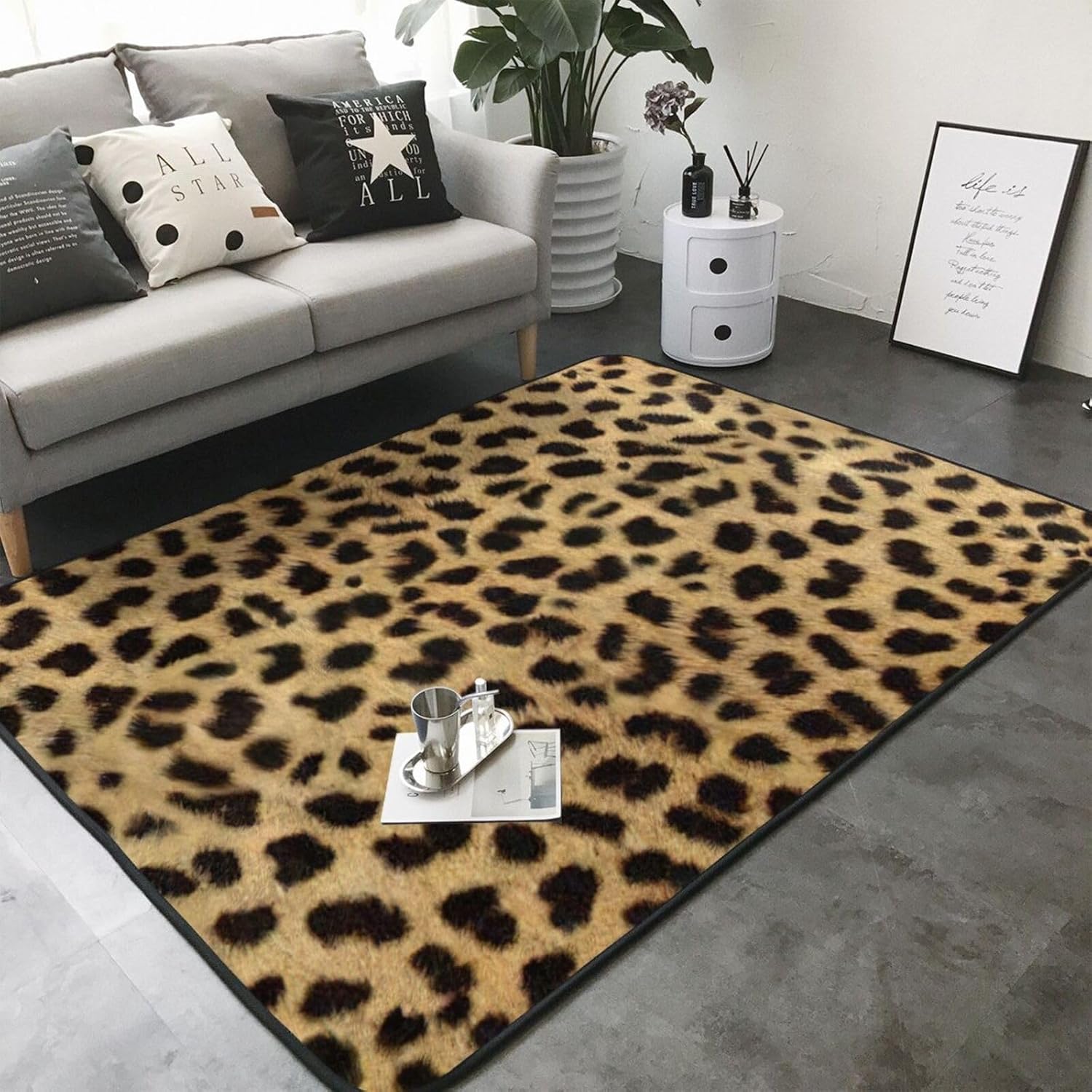 Leopard Animal Print Non-Slip Floor Mat