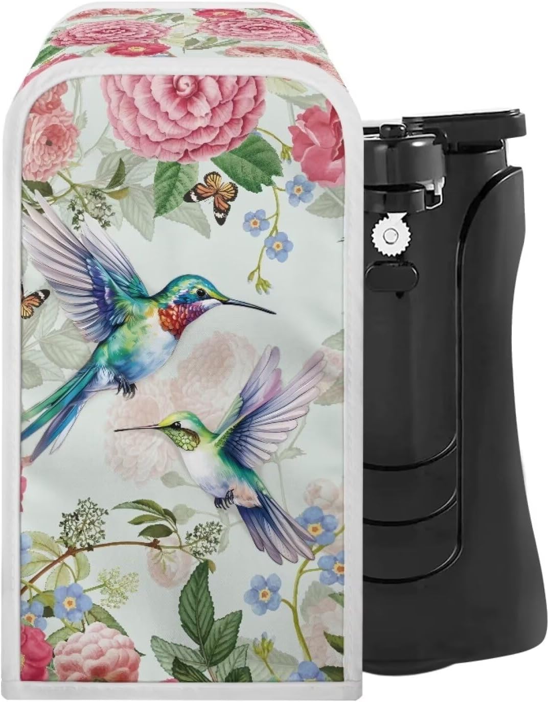 Floral Hummingbird Electric Can Opener Cover White Kitchen inadvertently perfect