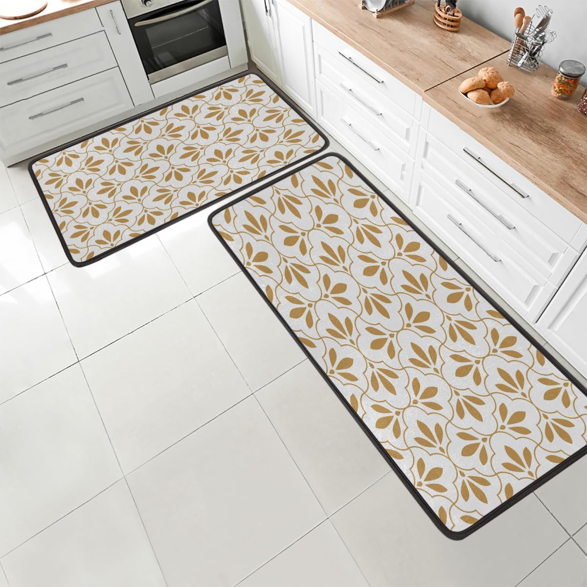 DUCANLL 2-Piece Anti-Fatigue Kitchen Mat Set