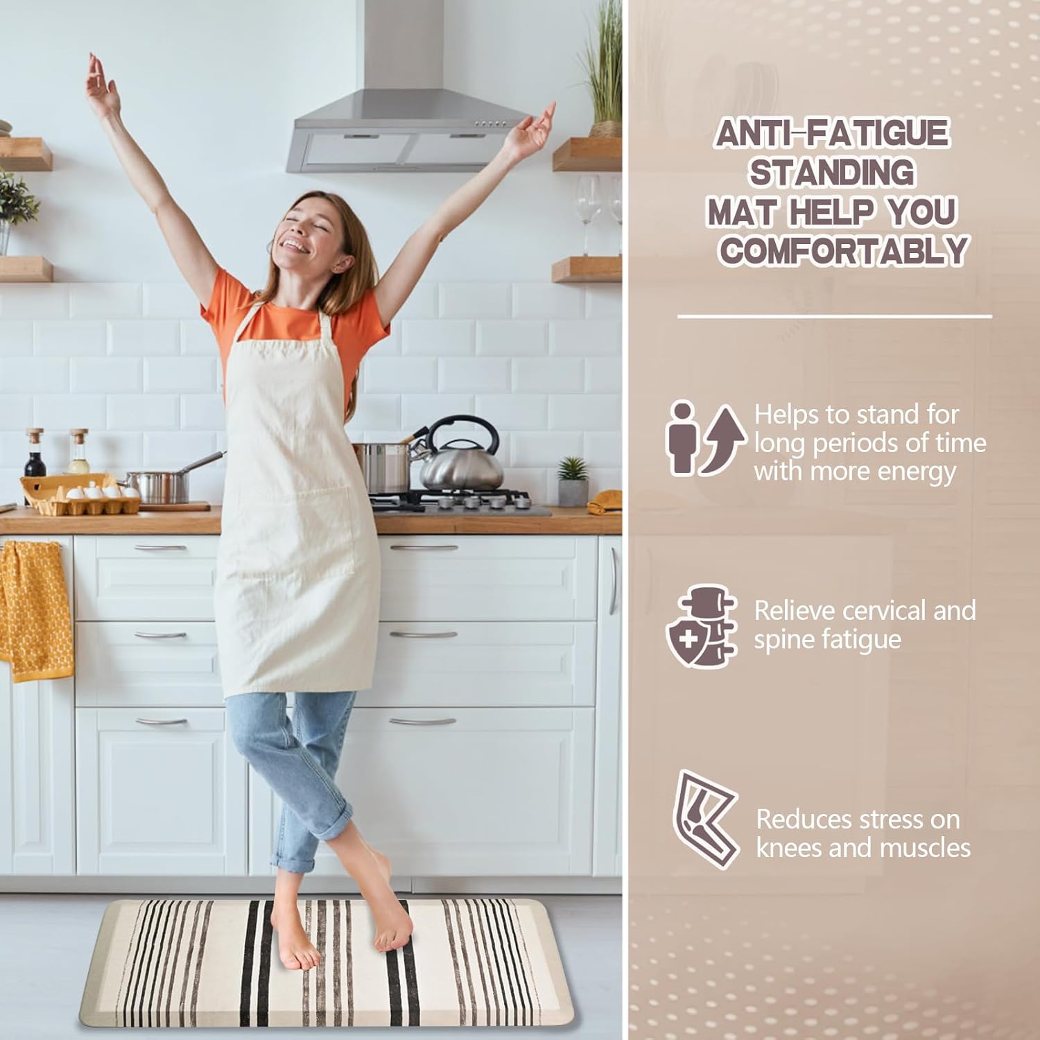 78 inch thick Nordic style kitchen mat