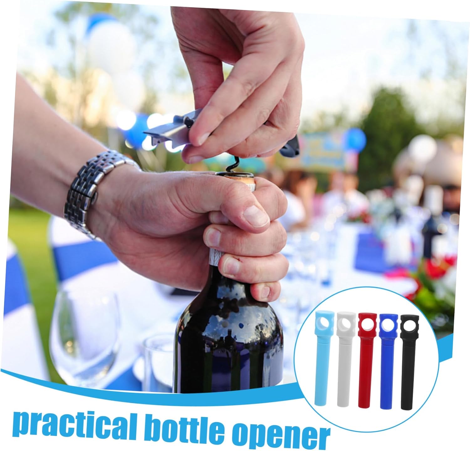 Zerodeko 5-Piece Wine Beer Opener for Camping Home and Parties