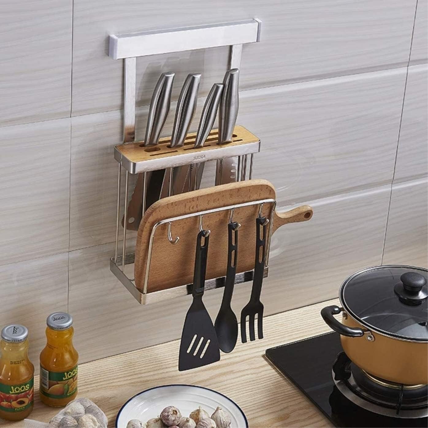 ZAEGO Stainless Steel Wall-Mounted Knife Holder 1